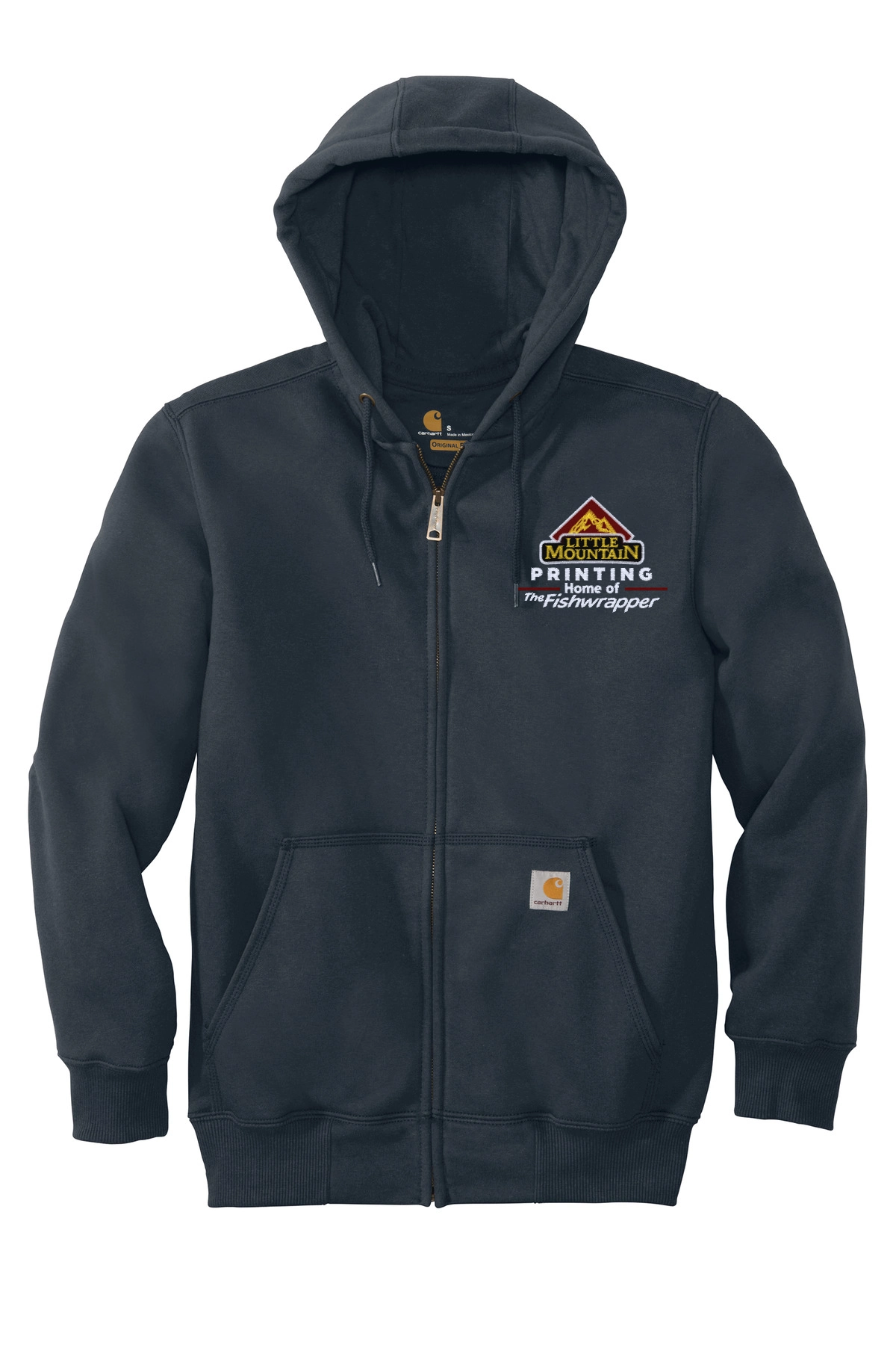 Variant Image for CT100614 - Carhartt® Rain Defender® Paxton Heavyweight Hooded Zip-Front Sweatshirt - LMP - 3 Color - Maroon,White,Gold - Website Little Mountain Printing