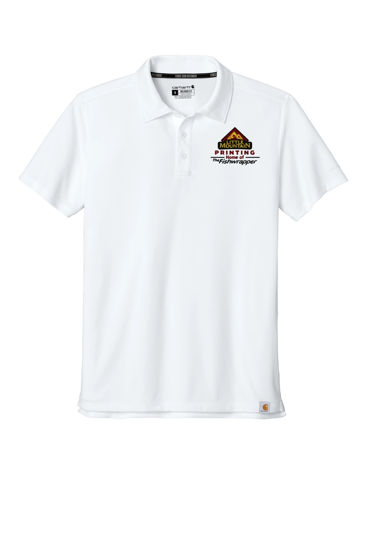 Variant Image for CT106899 - Carhartt Force® Sun Defender™ Polo - LMP - 3 Color - Maroon,Black,Gold - Website Little Mountain Printing