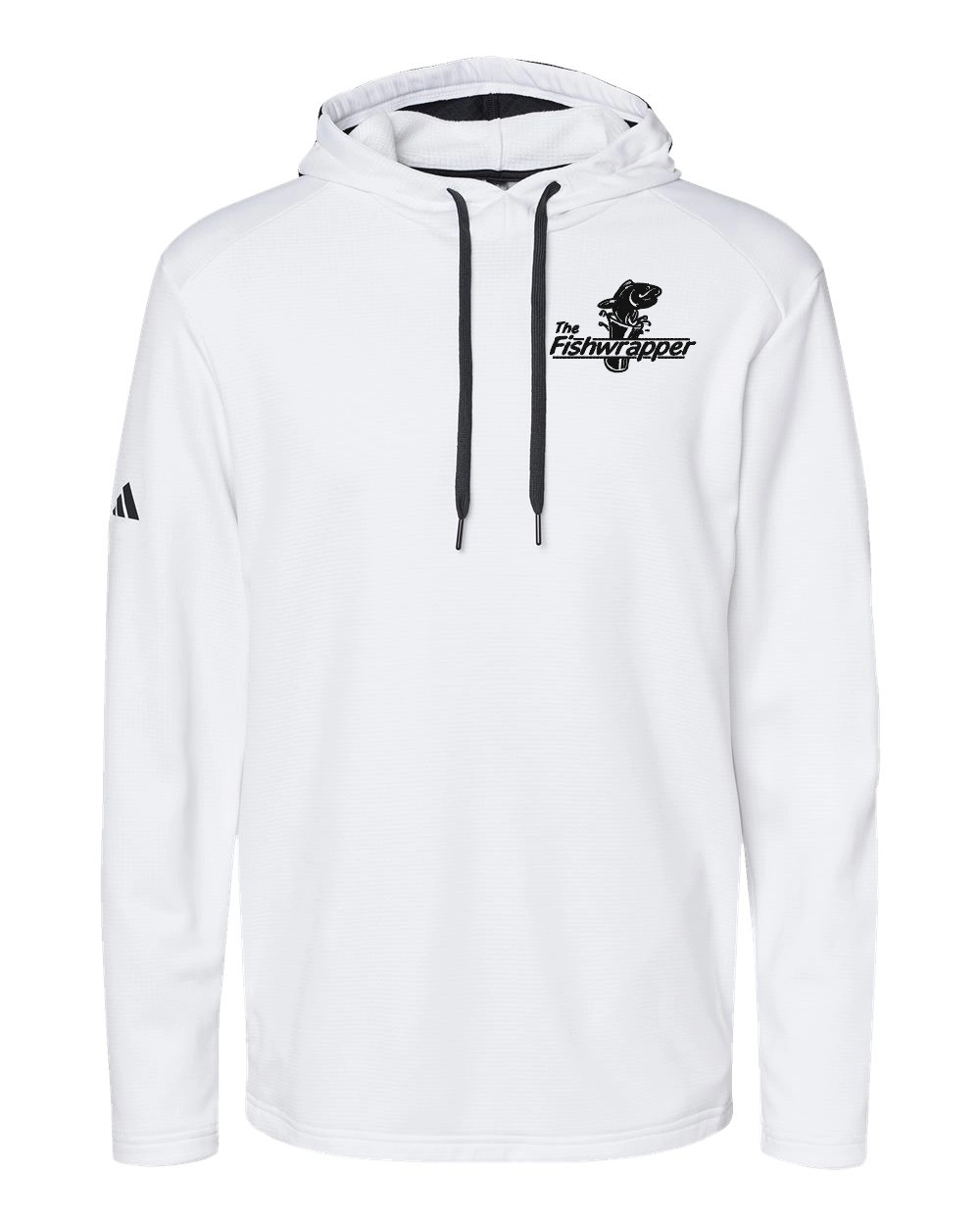 Variant Image for A530 - Adidas Men's Textured Mixed Media Hooded Sweatshirt  - FW - 1 Color Black - Website Little Mountain Printing