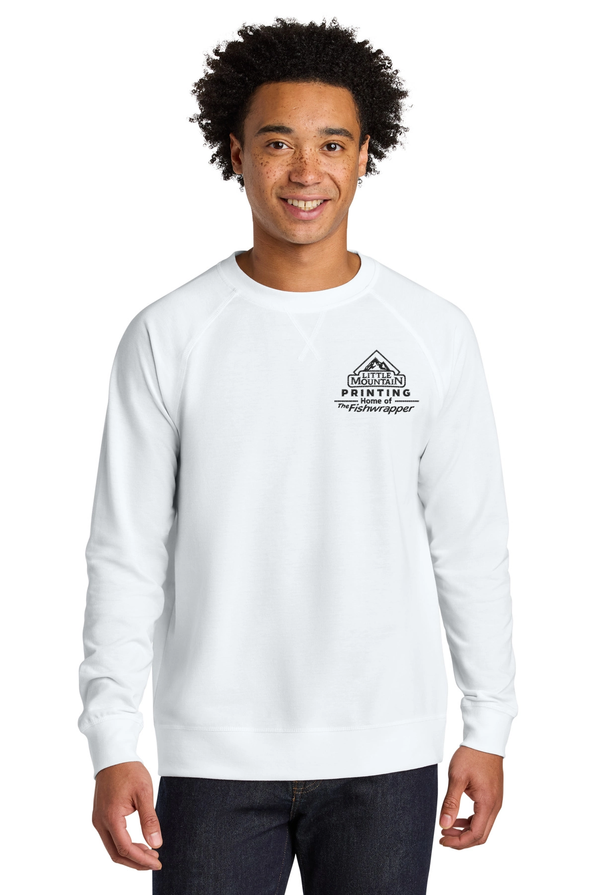 Variant Image for NL9000 - Next Level Apparel® Laguna Raglan Sweatshirt - LMP - 1 Color - Black - Website Little Mountain Printing