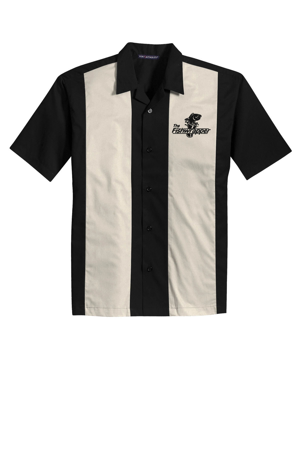 Variant Image for S300 - Port Authority® Retro Camp Shirt - FW - 1 Color Black - Website Little Mountain Printing