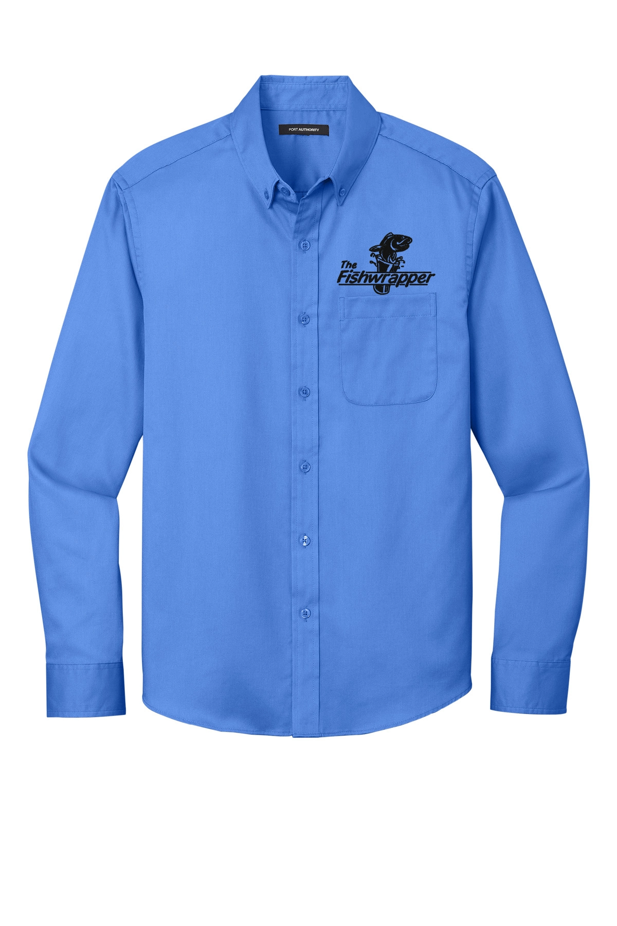 Variant Image for W808 - Port Authority® Long Sleeve SuperPro React™ Twill Shirt - FW - 1 Color Black - Website Little Mountain Printing