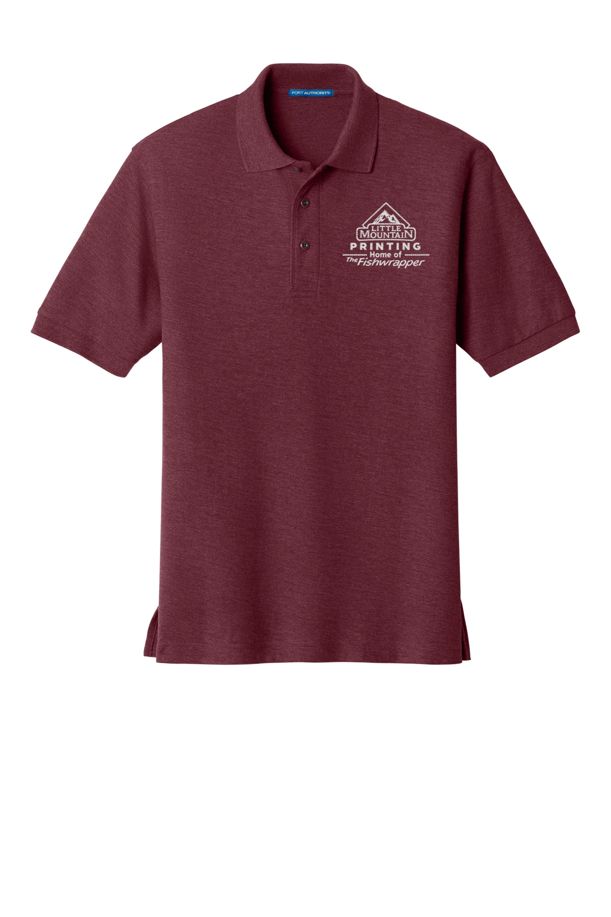 Variant Image for TLK500 - Port Authority® Tall Silk Touch™ Polo - LMP - 1 Color - White - Website Little Mountain Printing