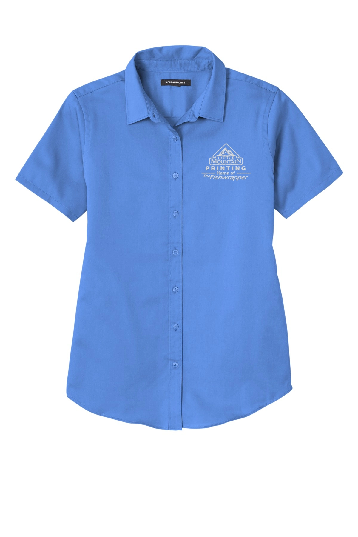 Variant Image for LW809 - Port Authority® Women's Short Sleeve SuperPro React ™ Twill Shirt - LMP - 1 Color - White - Website Little Mountain Printing