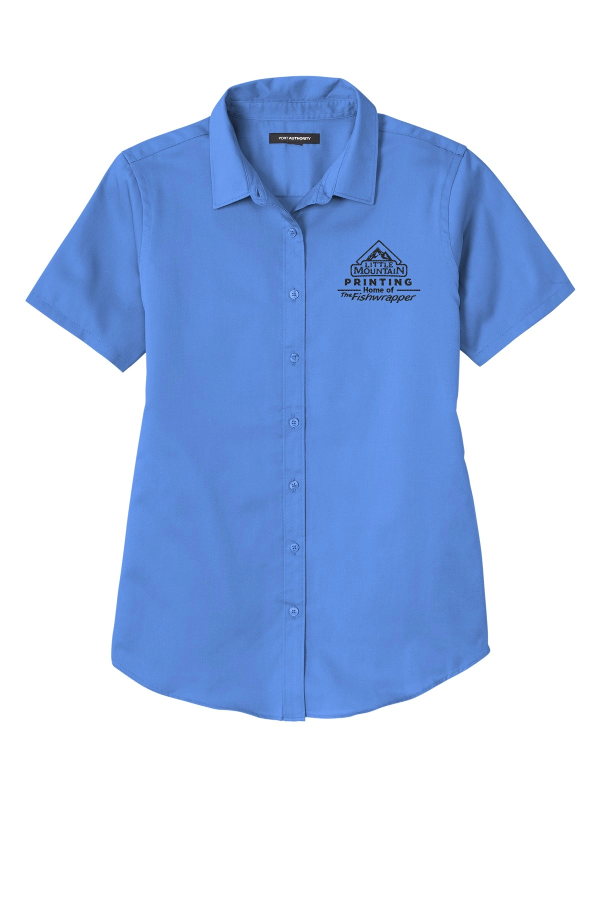 Variant Image for LW809 - Port Authority® Women's Short Sleeve SuperPro React ™ Twill Shirt - LMP - 1 Color - Black - Website Little Mountain Printing