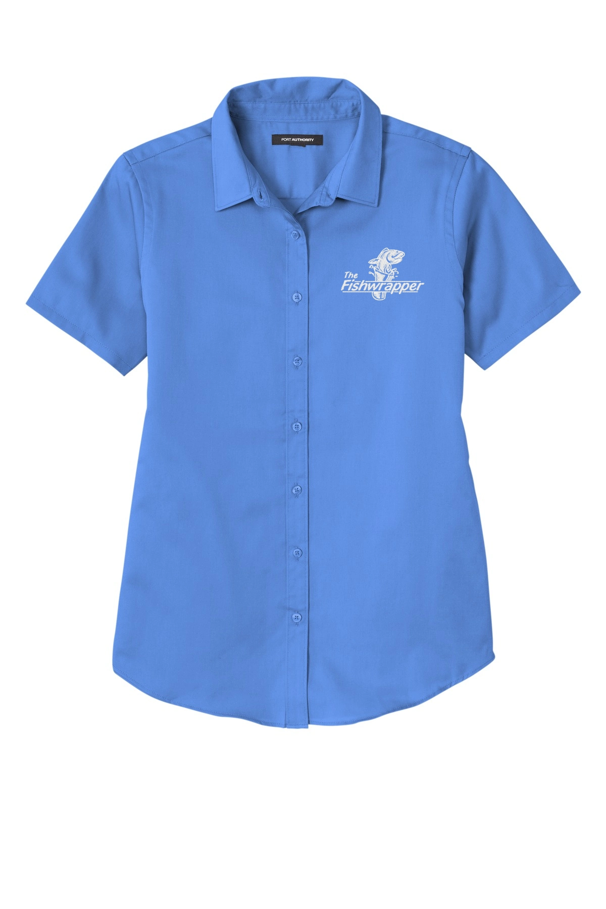 Variant Image for LW809 - Port Authority® Women's Short Sleeve SuperPro React ™ Twill Shirt - FW - 1 Color White - Website Little Mountain Printing