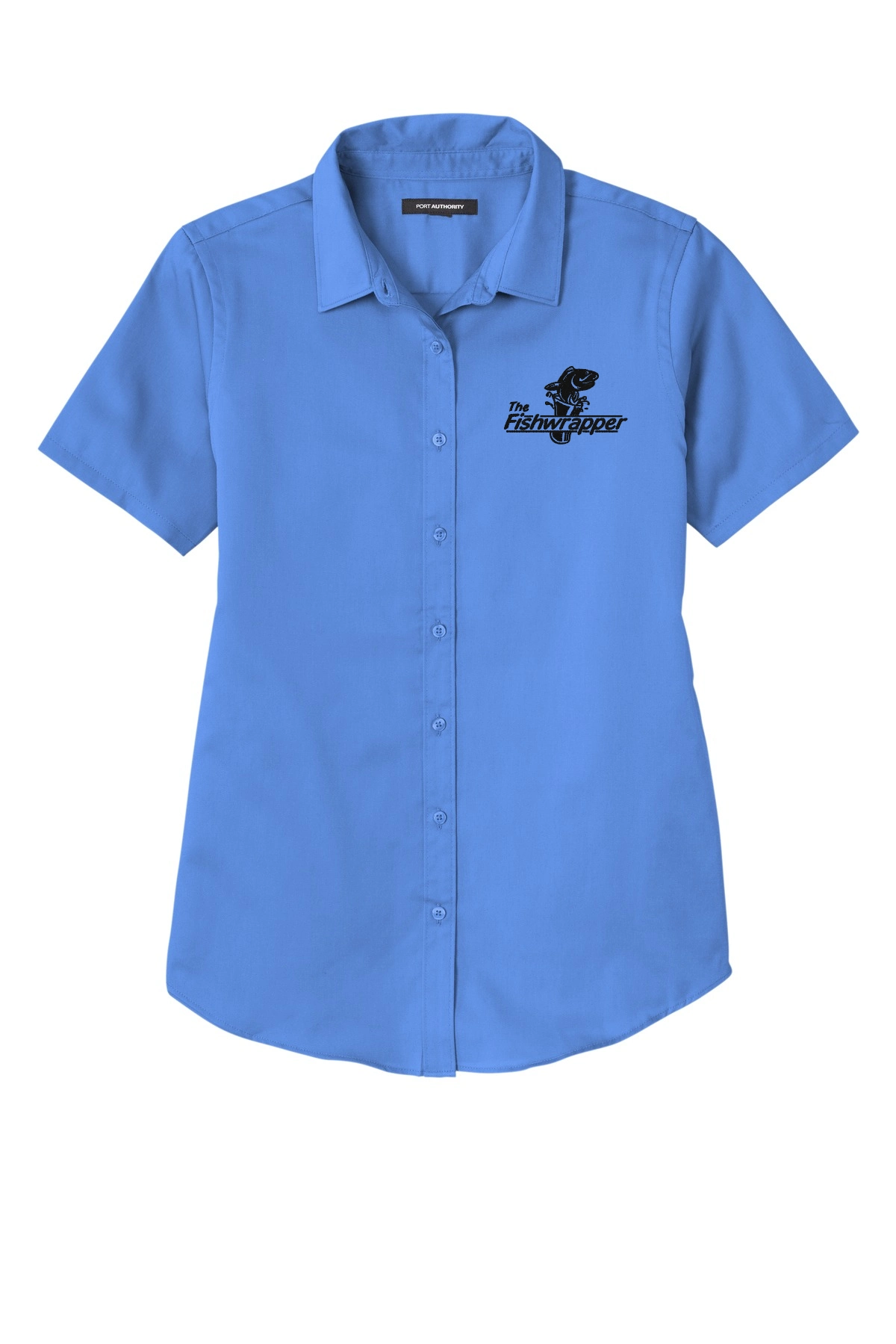 Variant Image for LW809 - Port Authority® Women's Short Sleeve SuperPro React ™ Twill Shirt - FW - 1 Color Black - Website Little Mountain Printing