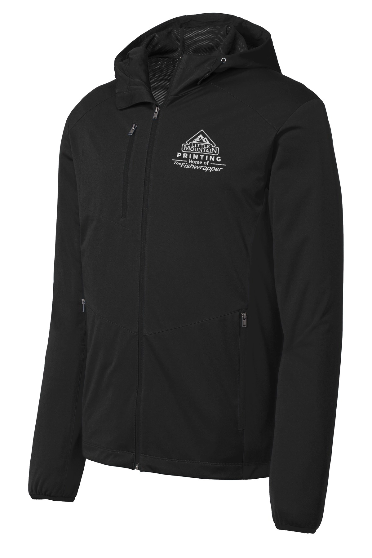 Variant Image for J719 - Port Authority® Active Hooded Soft Shell Jacket. - LMP - 1 Color - White - Website Little Mountain Printing