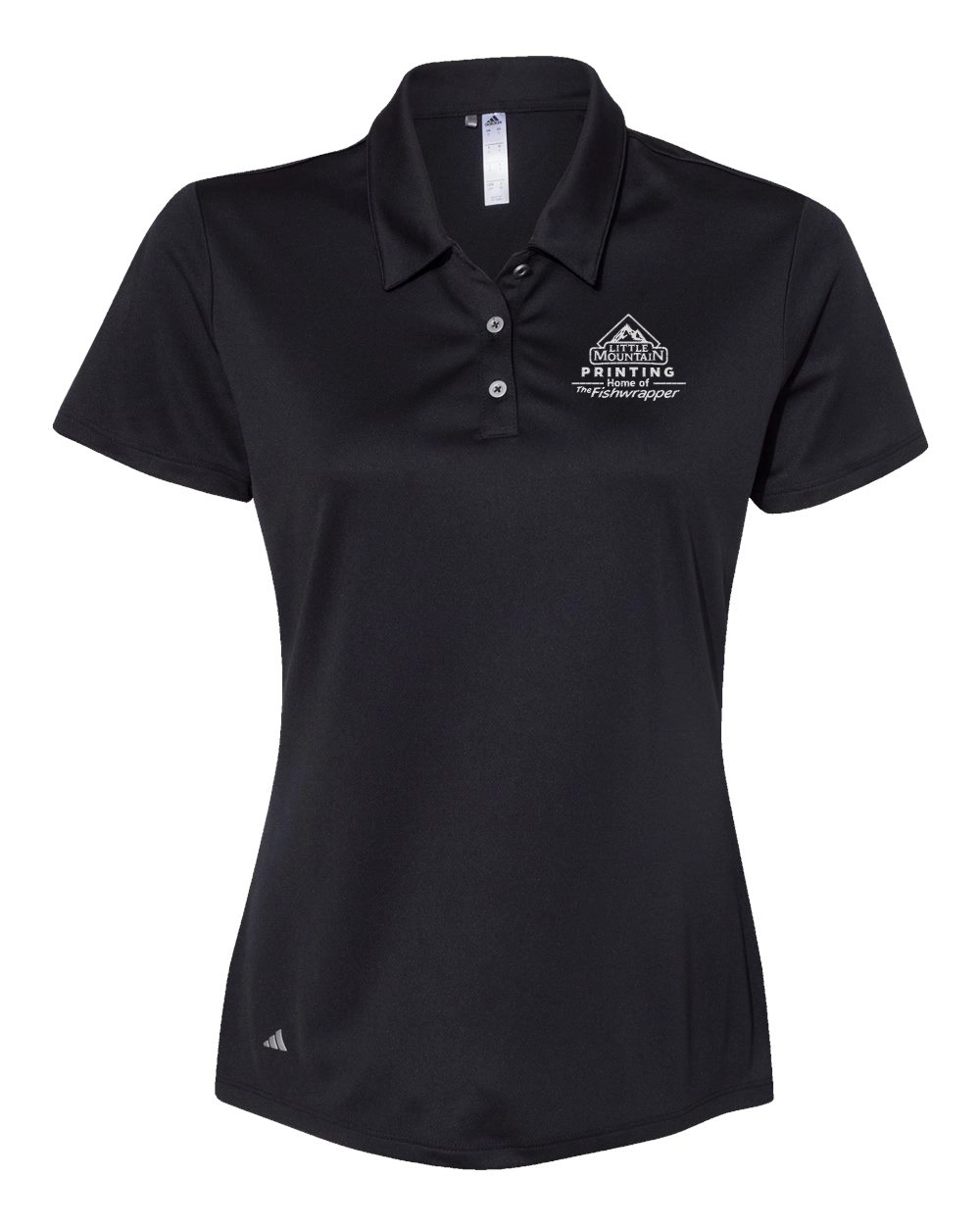 Variant Image for A231 - Adidas Women's Performance Polo - LMP - 1 Color - White - Website Little Mountain Printing