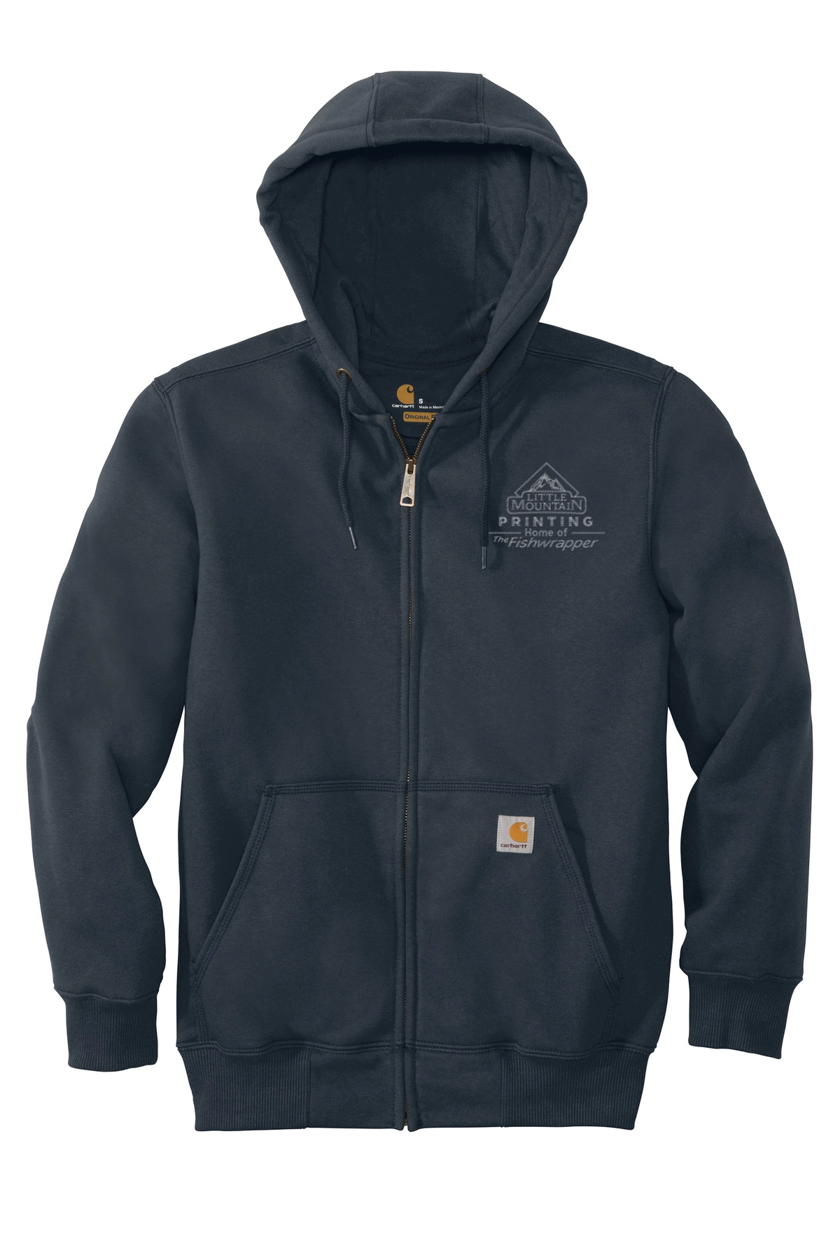 Variant Image for CT100614 - Carhartt® Rain Defender® Paxton Heavyweight Hooded Zip-Front Sweatshirt - LMP - 1 Color - Tone on Tone - Website Little Mountain Printing
