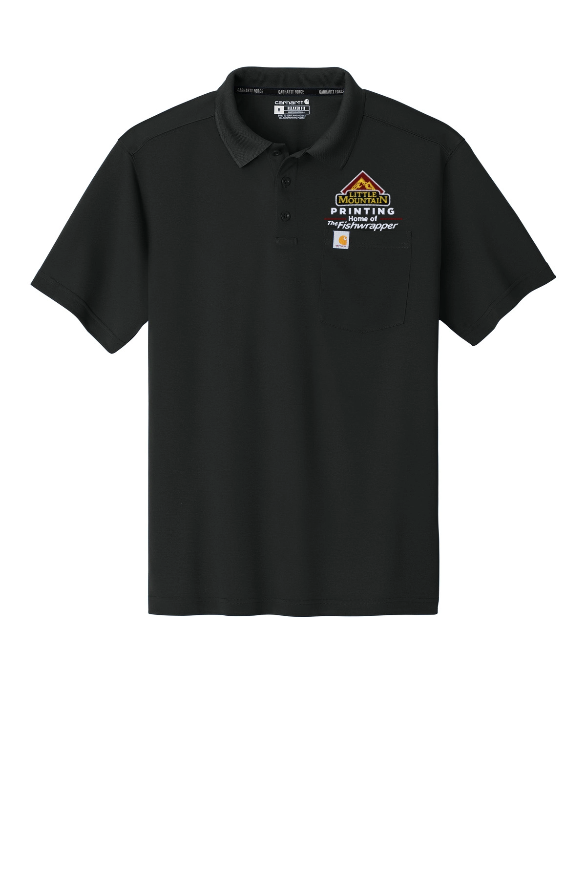 Variant Image for CT106880  - Carhartt Force® Snag-Resistant Pocket Polo - LMP - 3-Color White - Website Little Mountain Printing