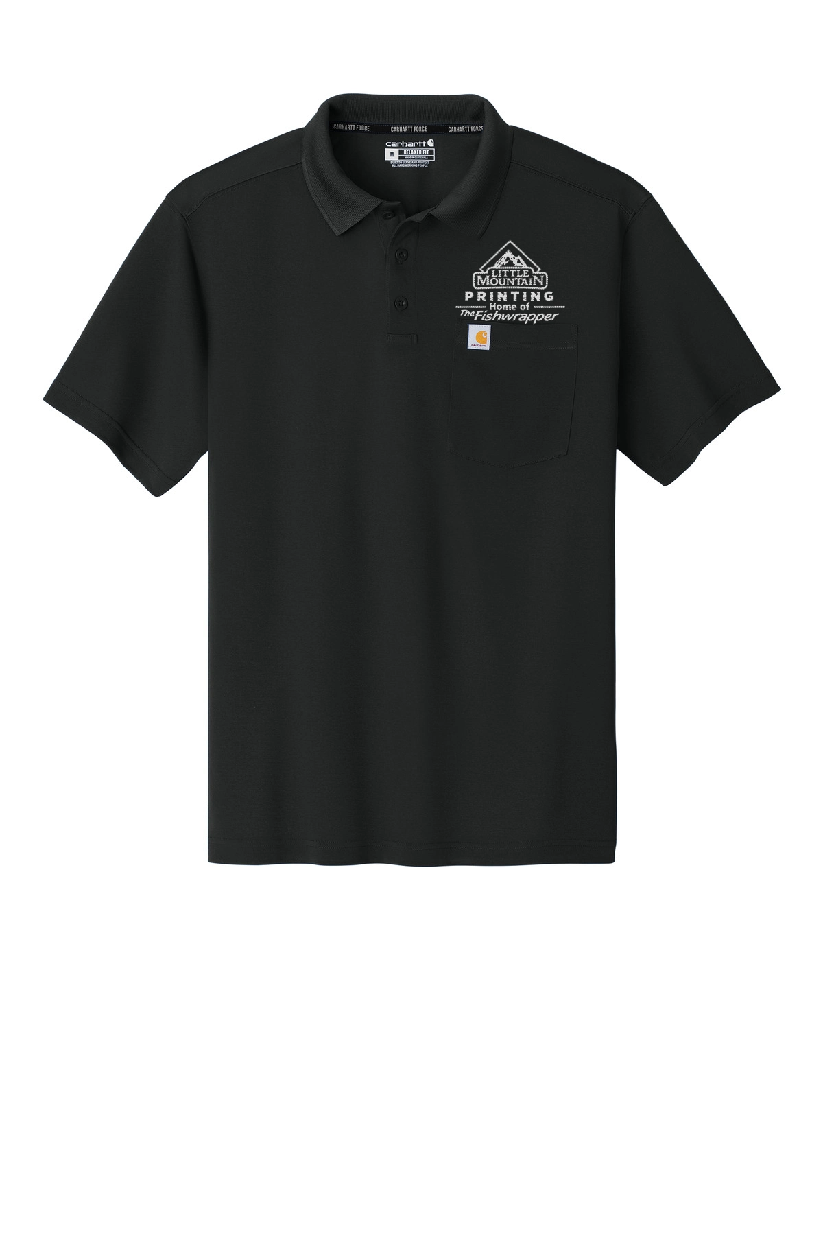 Variant Image for CT106880  - Carhartt Force® Snag-Resistant Pocket Polo - LMP - 1 Color - White - Website Little Mountain Printing