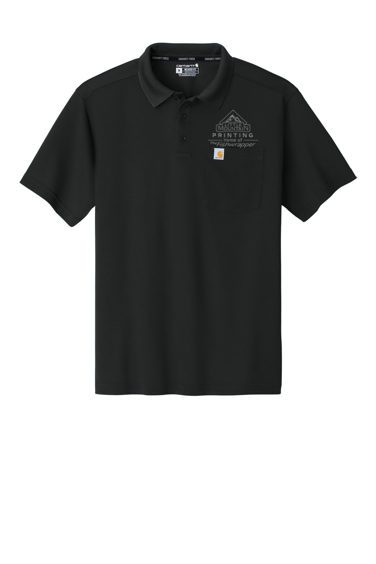 Variant Image for CT106880  - Carhartt Force® Snag-Resistant Pocket Polo - LMP - 1 Color - Tone on Tone - Website Little Mountain Printing