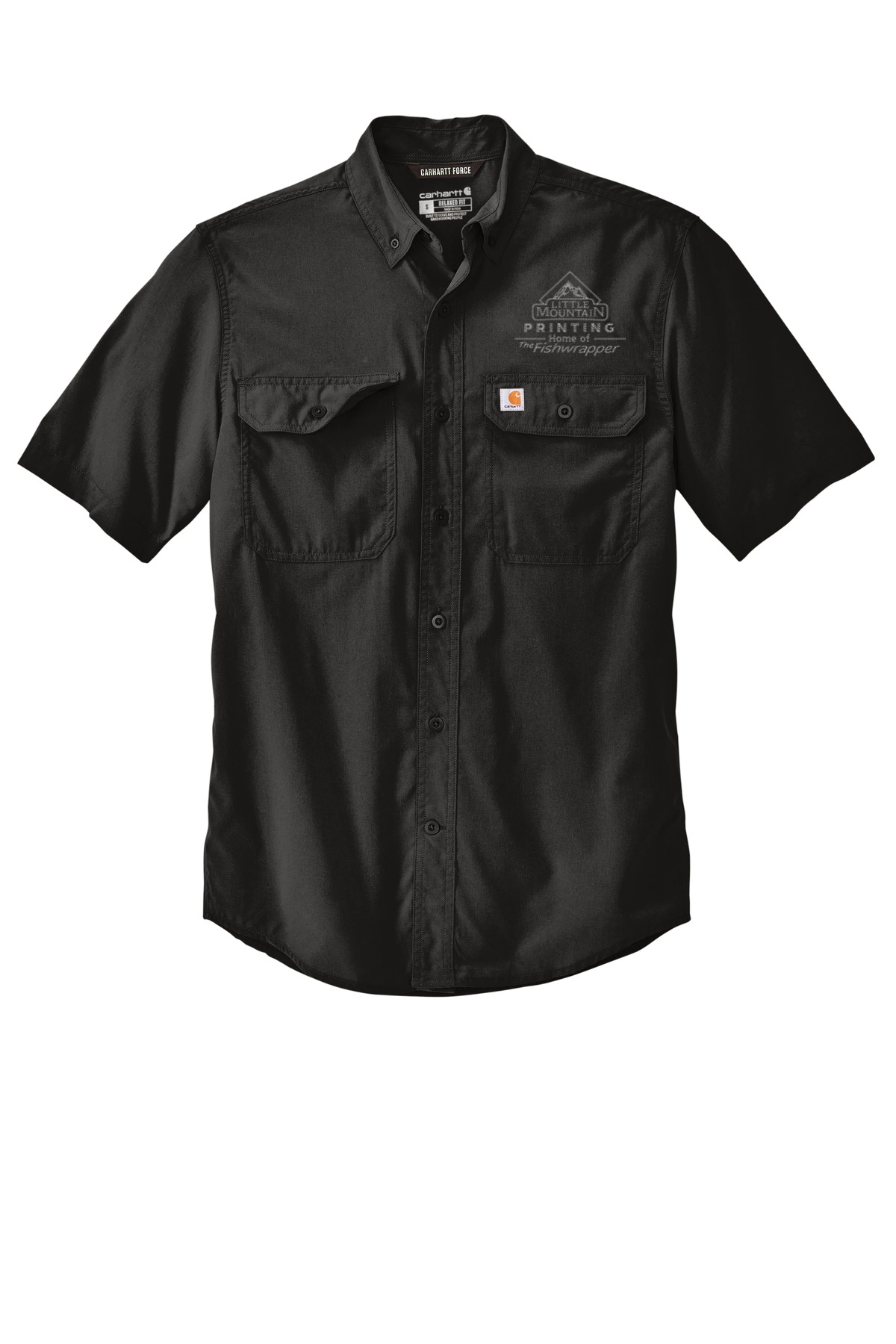 Variant Image for CT105292  - Carhartt Force® Solid Short Sleeve Shirt - LMP - 1 Color - Tone on Tone - Website Little Mountain Printing