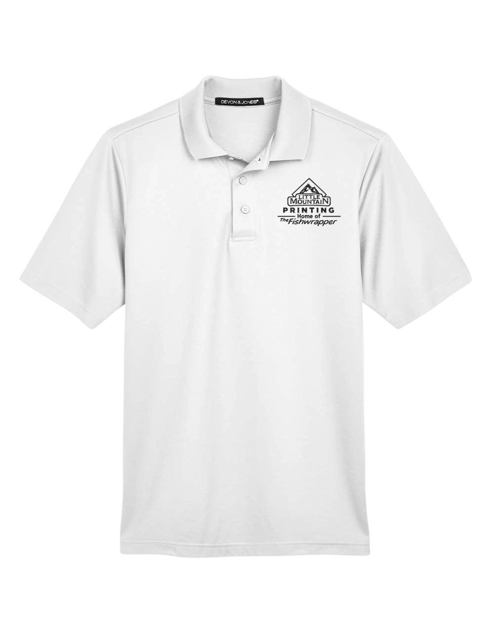 Variant Image for DG20 - Devon & Jones Men's CrownLux Performance® Plaited Polo - LMP - 1 Color - Black - Website Little Mountain Printing