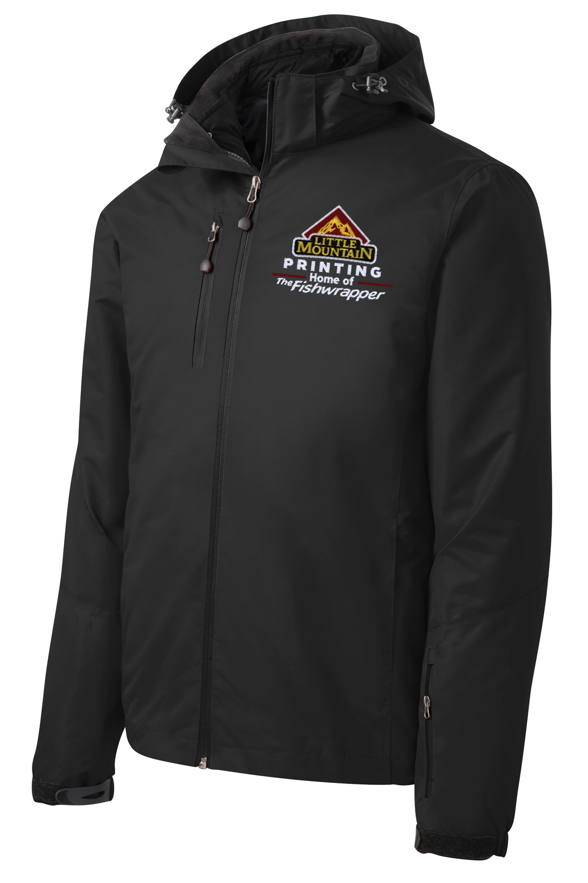 Variant Image for J332 - Port Authority® Vortex Waterproof 3-in-1 Jacket. - LMP - 3 Color - Maroon,White,Gold - Website Little Mountain Printing
