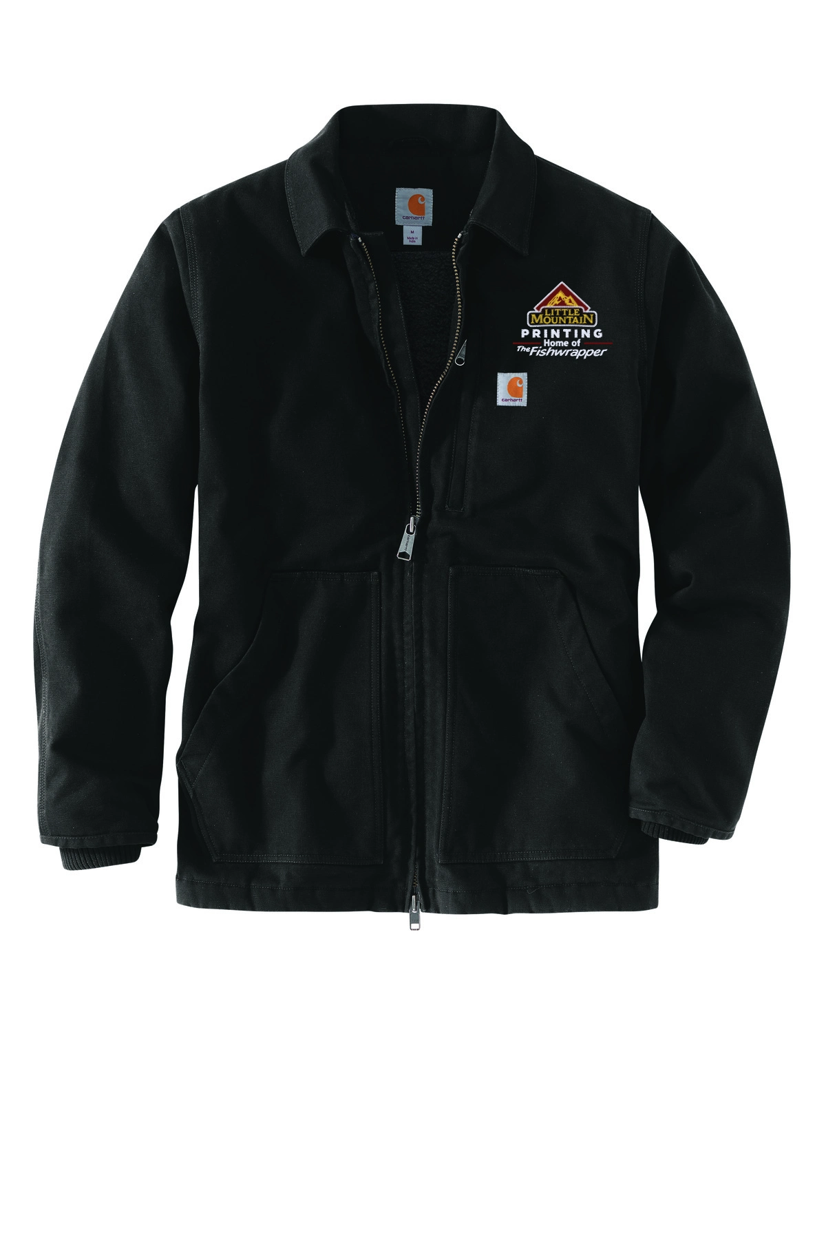 Variant Image for CTT104293 - Carhartt® Tall Sherpa-Lined Coat - LMP - 3-Color White - Website Little Mountain Printing
