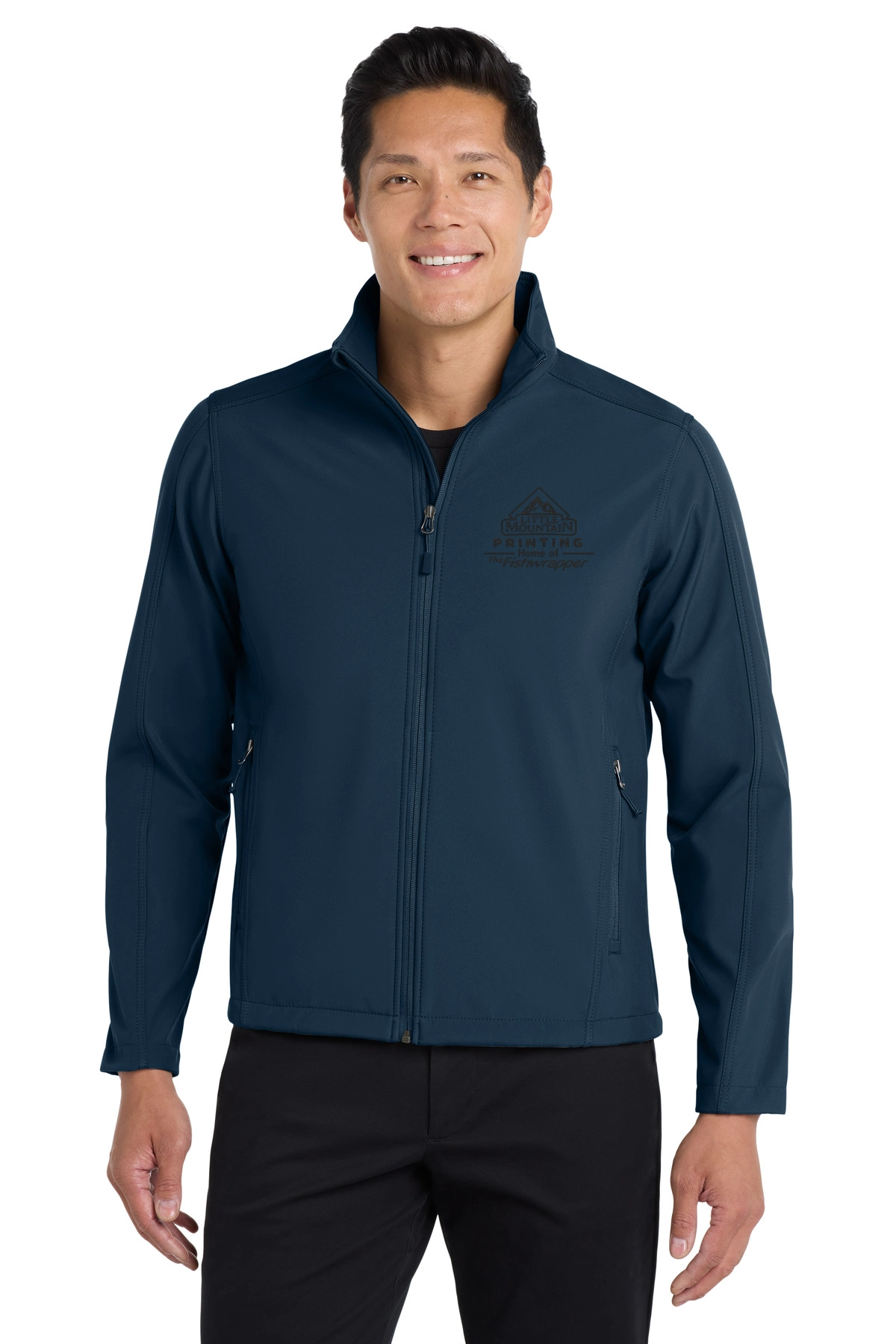 Variant Image for TLJ317 - Port Authority® Tall Core Soft Shell Jacket - LMP - 1 Color - Black - Website Little Mountain Printing