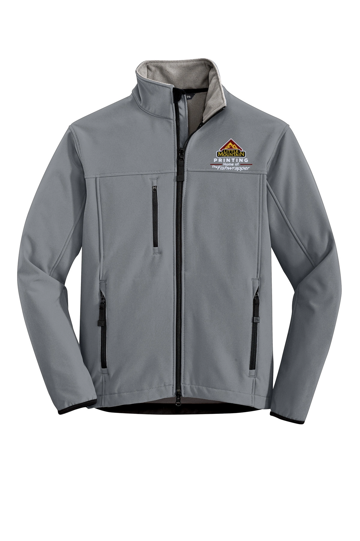 Variant Image for TLJ790 - Port Authority® Tall Glacier® Soft Shell Jacket - LMP - 3-Color White - Website Little Mountain Printing