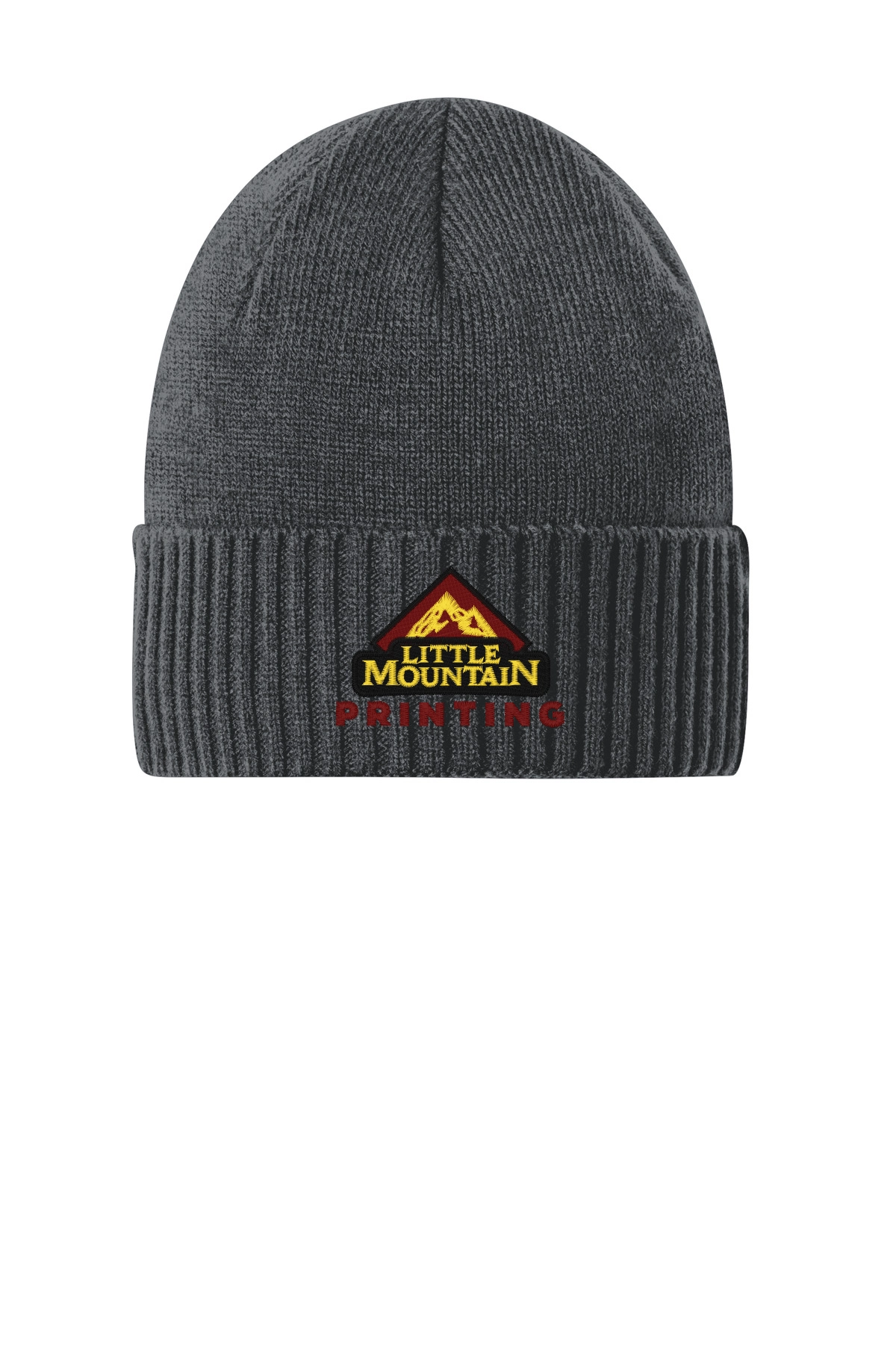 Variant Image for C951 - Port Authority® Rib Knit Cuff Beanie - LMP Only- 3 Color Black - Website Little Mountain Printing