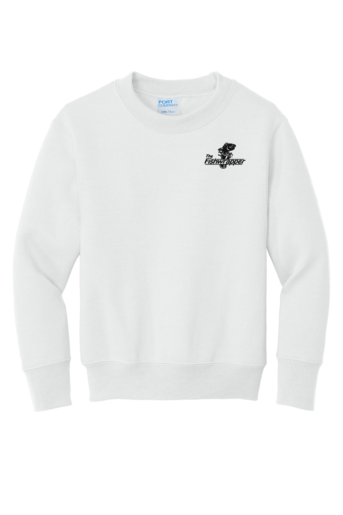 Variant Image for PC90Y - Port & Company® Youth Core Fleece Crewneck Sweatshirt - FW - 1 Color Black - Website Little Mountain Printing