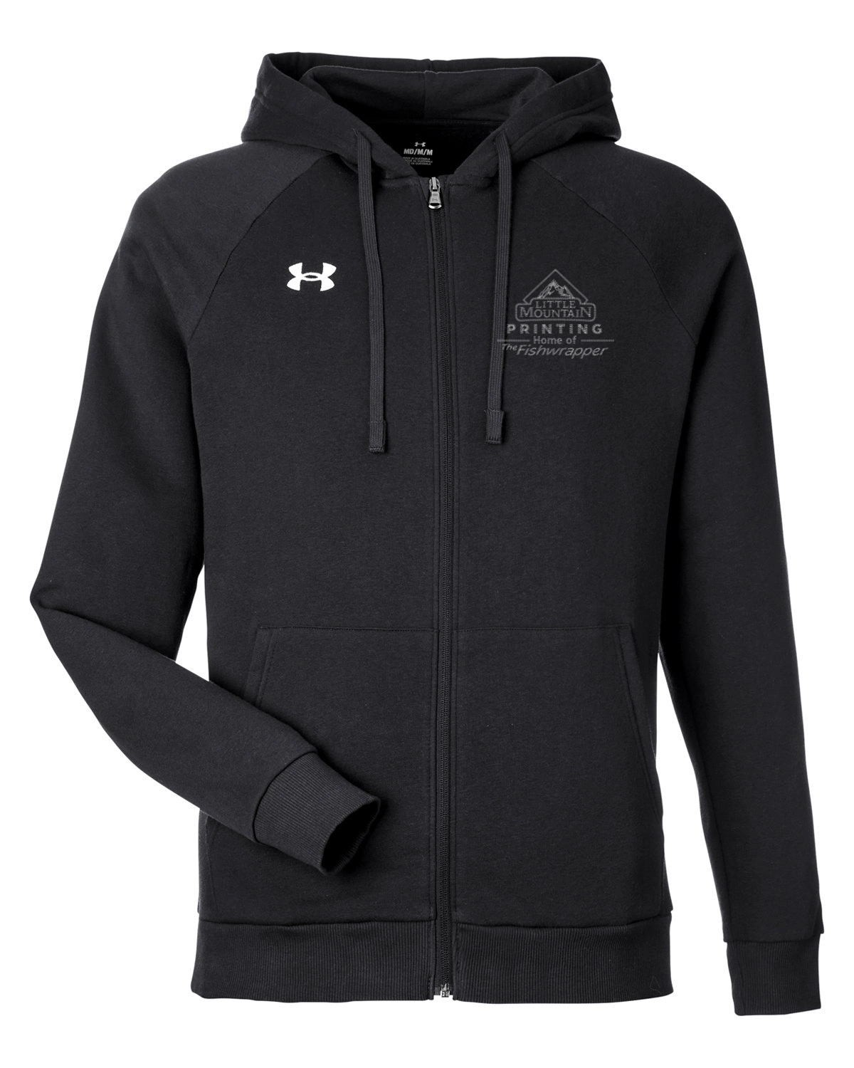 Variant Image for 1379767 - Under Armour Men's Rival Fleece Full-Zip - LMP - 1 Color - Tone on Tone - Website Little Mountain Printing