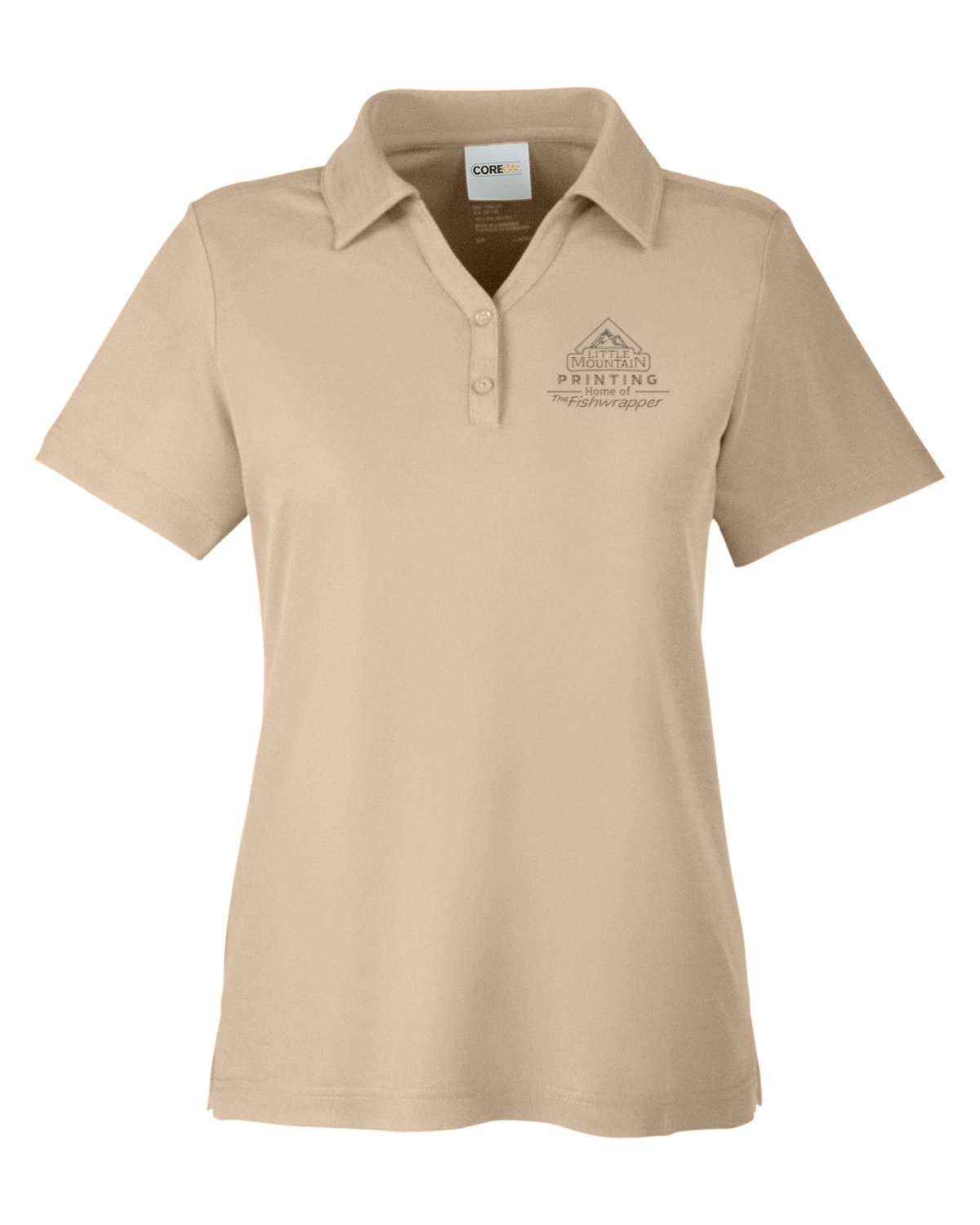 Variant Image for CE112W  - CORE365 Ladies' Fusion ChromaSoft™ Pique Polo - LMP - 1 Color - Two Tone - Website Little Mountain Printing