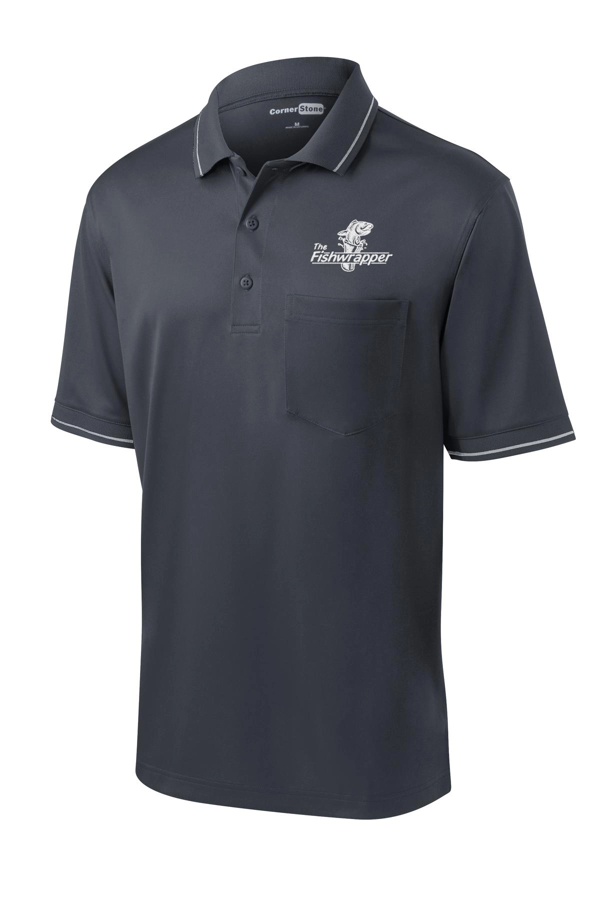 Variant Image for CS415  - CornerStone® Select Snag-Proof Tipped Pocket Polo - FW - 1 Color White - Website Little Mountain Printing