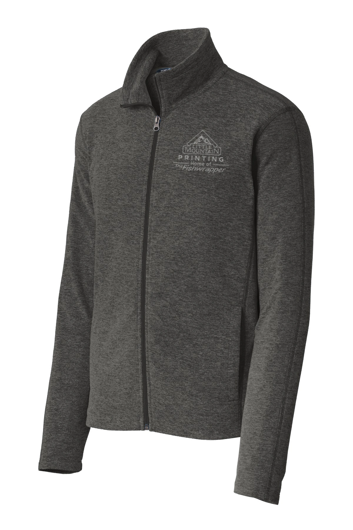 Variant Image for F235 - Port Authority® Heather Microfleece Full-Zip Jacket. - LMP - 1 Color - Two Tone - Website Little Mountain Printing