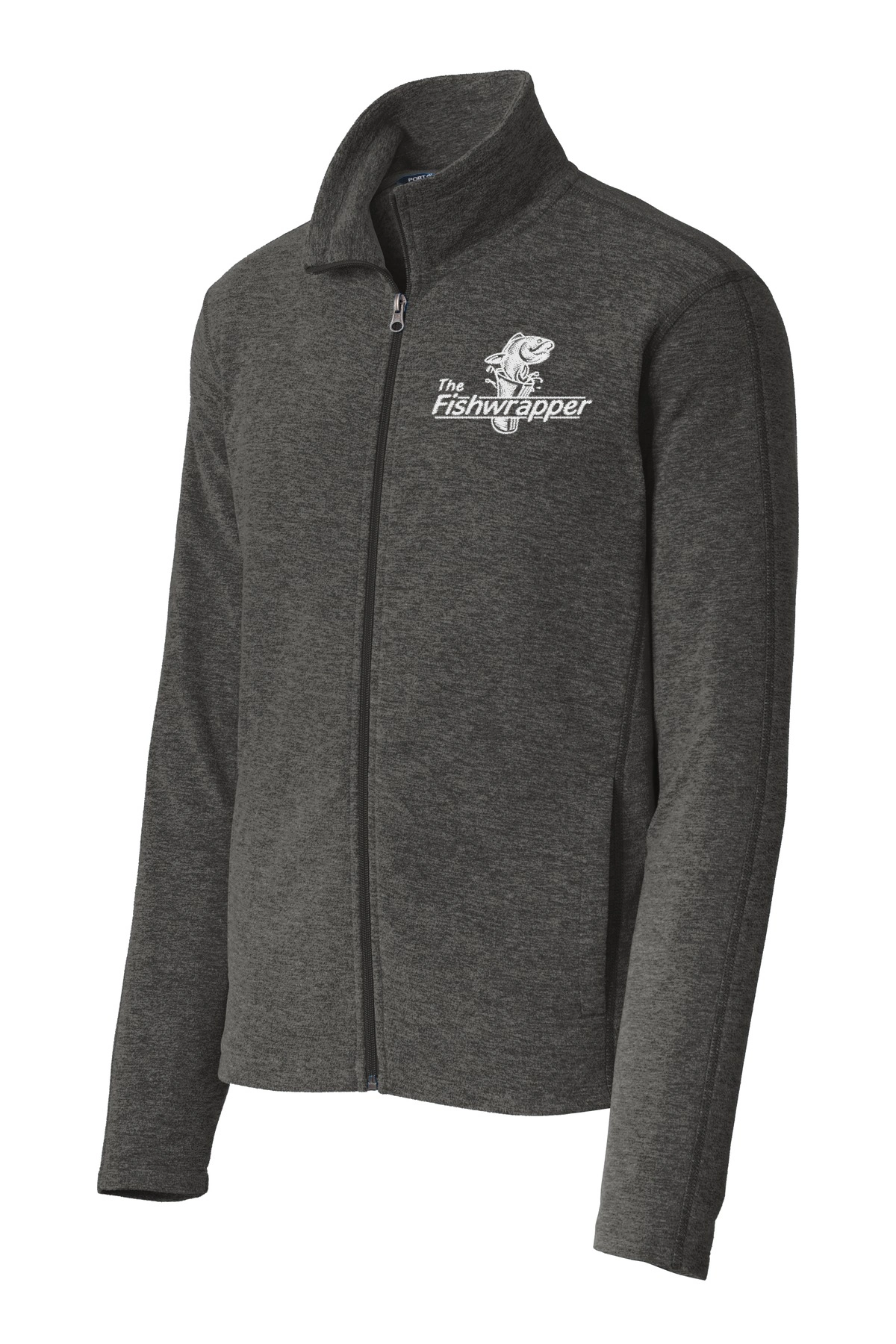 Variant Image for F235 - Port Authority® Heather Microfleece Full-Zip Jacket. - FW - 1 Color White - Website Little Mountain Printing
