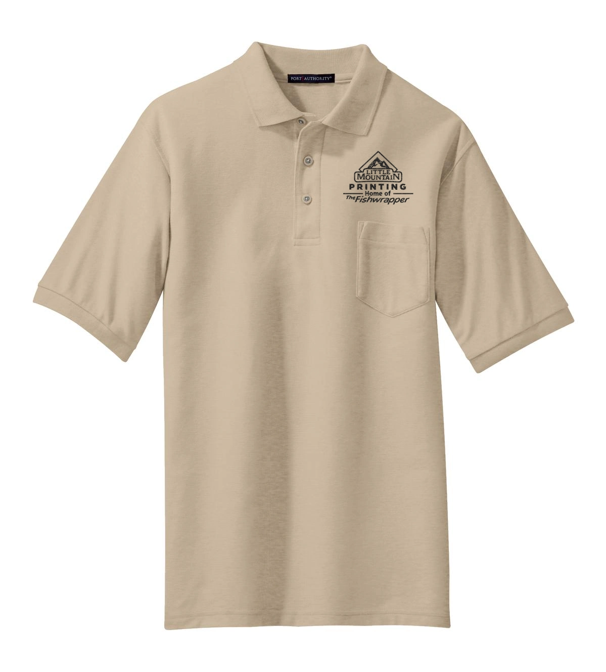 Variant Image for K500P - Port Authority® Silk Touch™ Polo with Pocket - LMP - 1 Color - Black - Website Little Mountain Printing