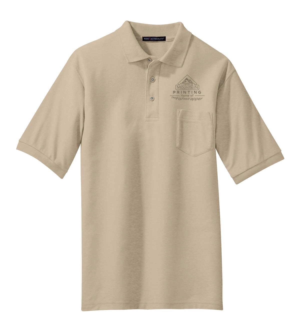 Variant Image for K500P - Port Authority® Silk Touch™ Polo with Pocket - LMP - 1 Color - Two Tone - Website Little Mountain Printing