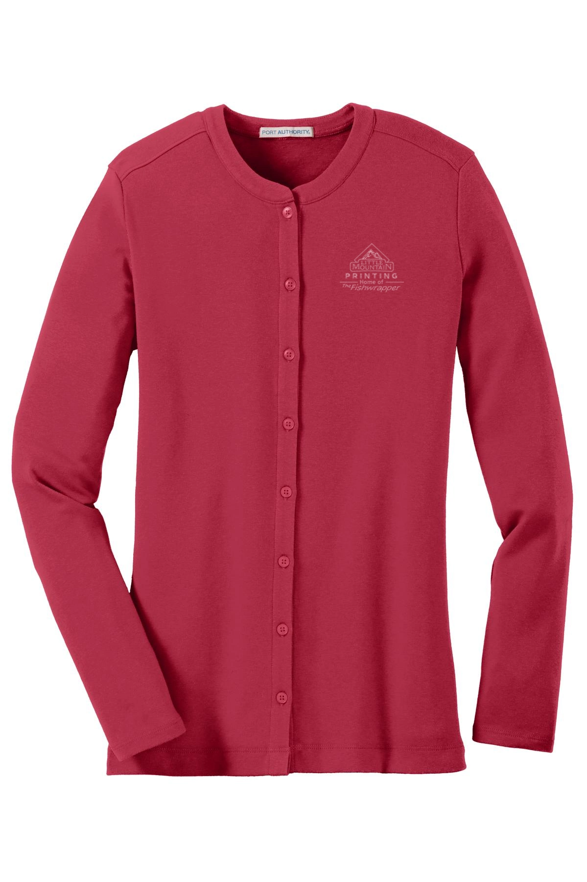 Variant Image for LM1008 - Port Authority® Women's Concept Stretch Button-Front Cardigan - LMP - 1 Color - Two Tone - Website Little Mountain Printing