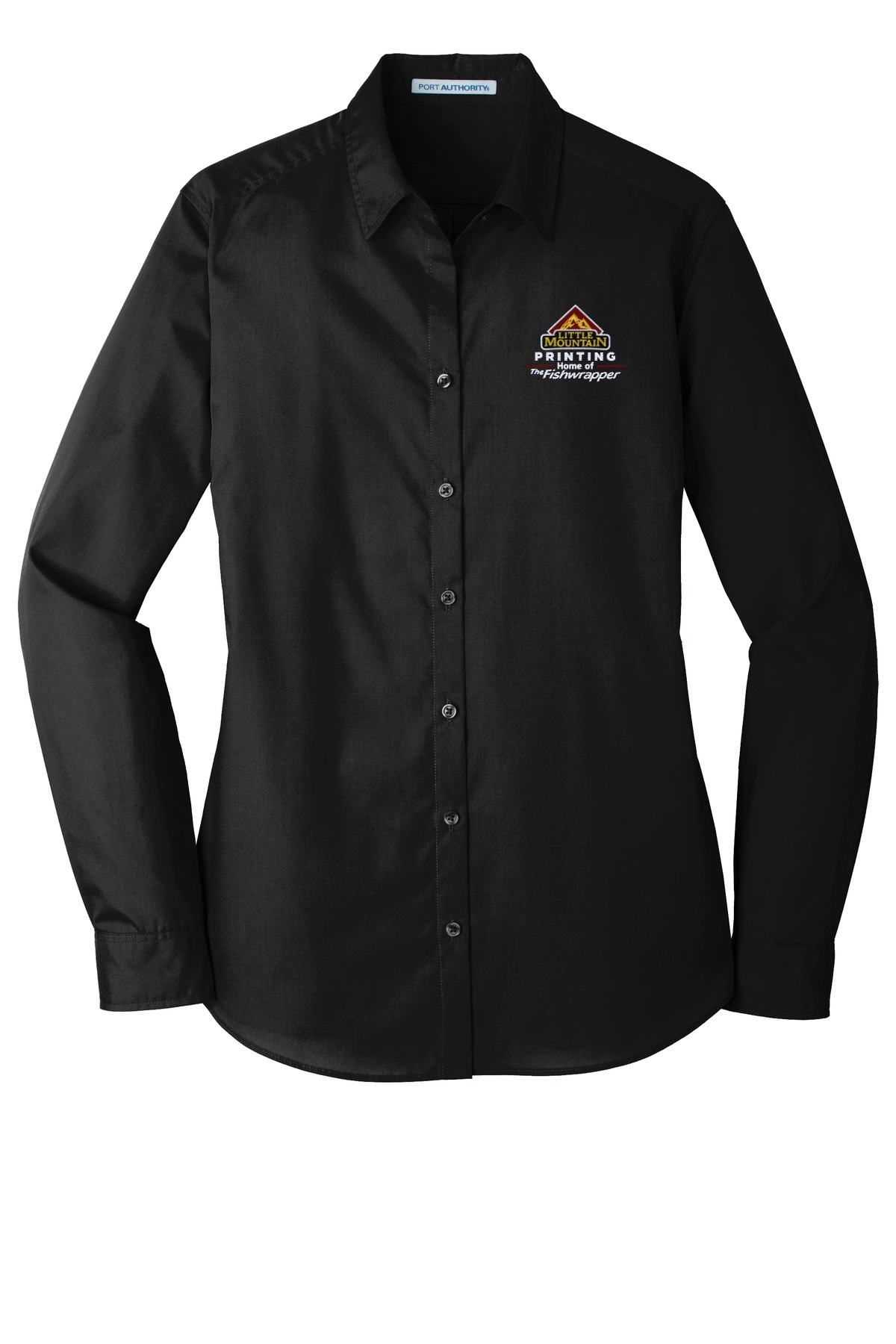 Variant Image for LW100 - Port Authority® Women's Long Sleeve Carefree Poplin Shirt - LMP - 3 Color - Maroon,White,Gold - Website Little Mountain Printing