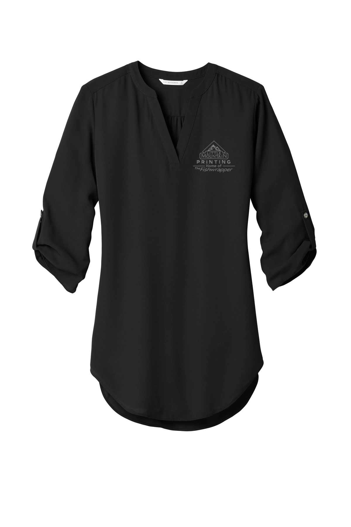 Variant Image for LW701 - Port Authority ® Women's 3/4-Sleeve Tunic Blouse - LMP - 1 Color - Two Tone - Website Little Mountain Printing