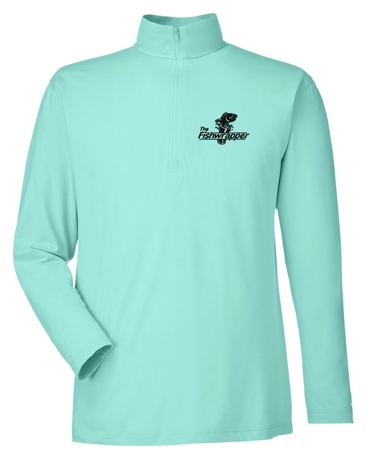 Variant Image for N17924 - Nautica Men's Saltwater Quarter-Zip Pullover - FW - 1 Color Black - Website Little Mountain Printing