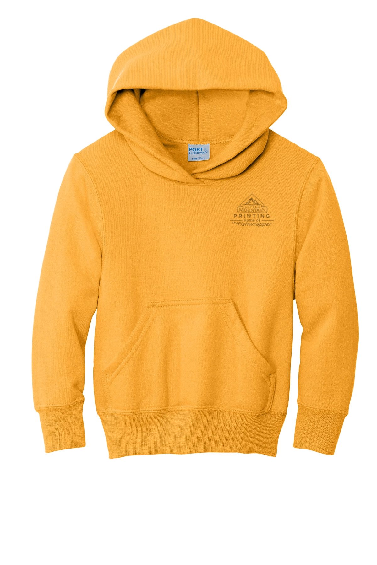 Variant Image for PC90YH - Port & Company® Youth Core Fleece Pullover Hooded Sweatshirt - LMP - 1 Color - Two Tone - Website Little Mountain Printing
