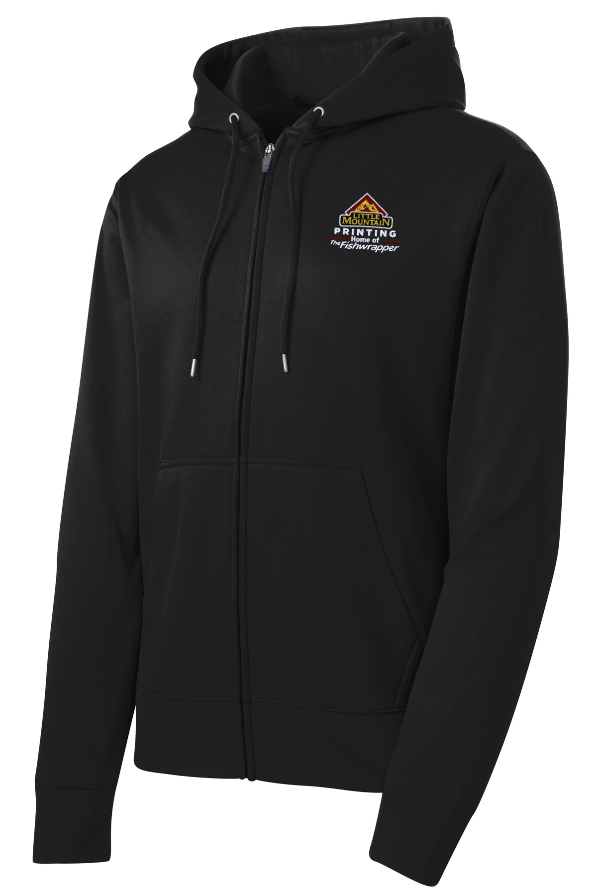 Variant Image for ST238 - Sport-Tek® Sport-Wick® Fleece Full-Zip Hooded Jacket. - LMP - 3 Color - Maroon,White,Gold - Website Little Mountain Printing