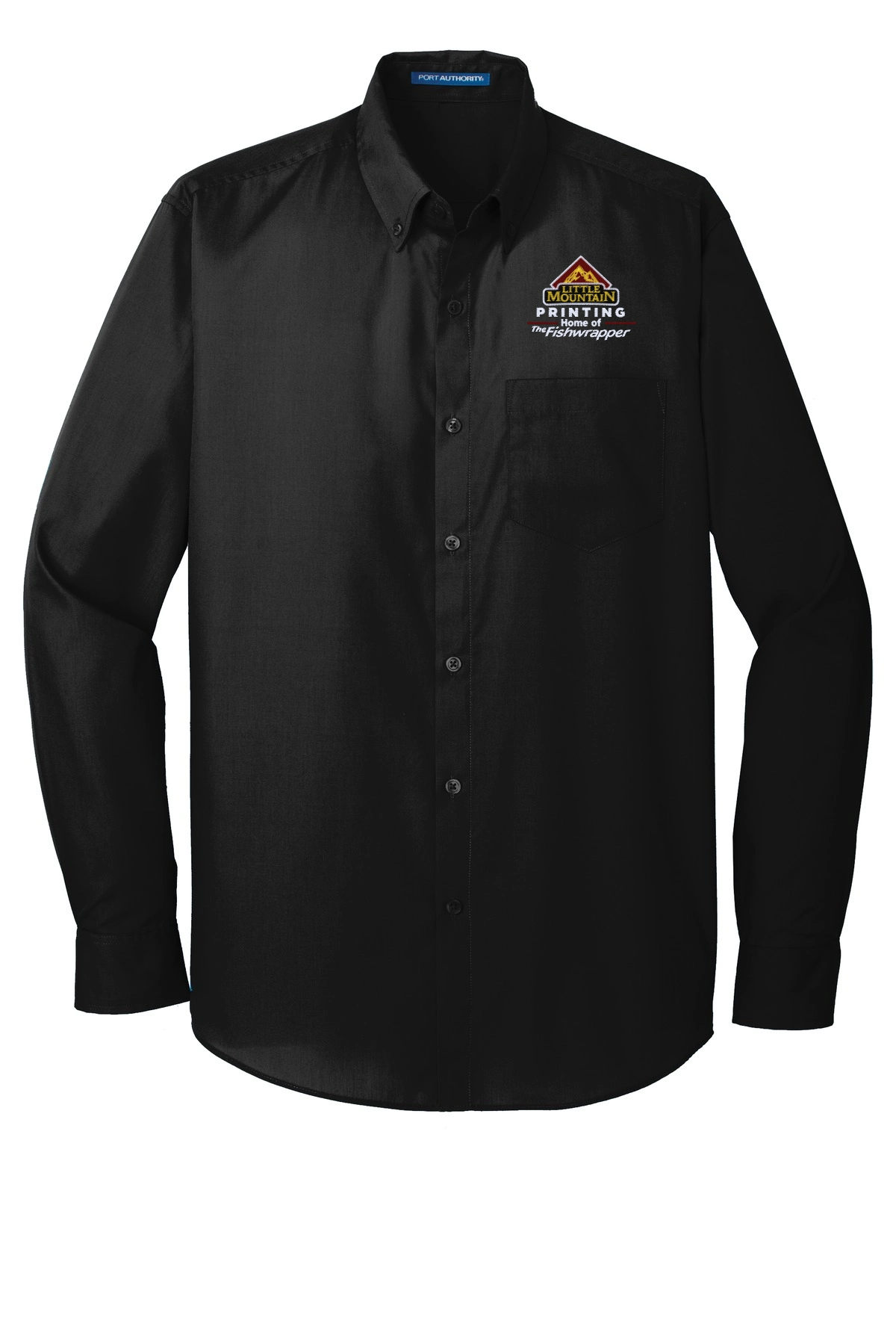 Variant Image for W100 - Port Authority® Long Sleeve Carefree Poplin Shirt - LMP - 3 Color - Maroon,White,Gold - Website Little Mountain Printing