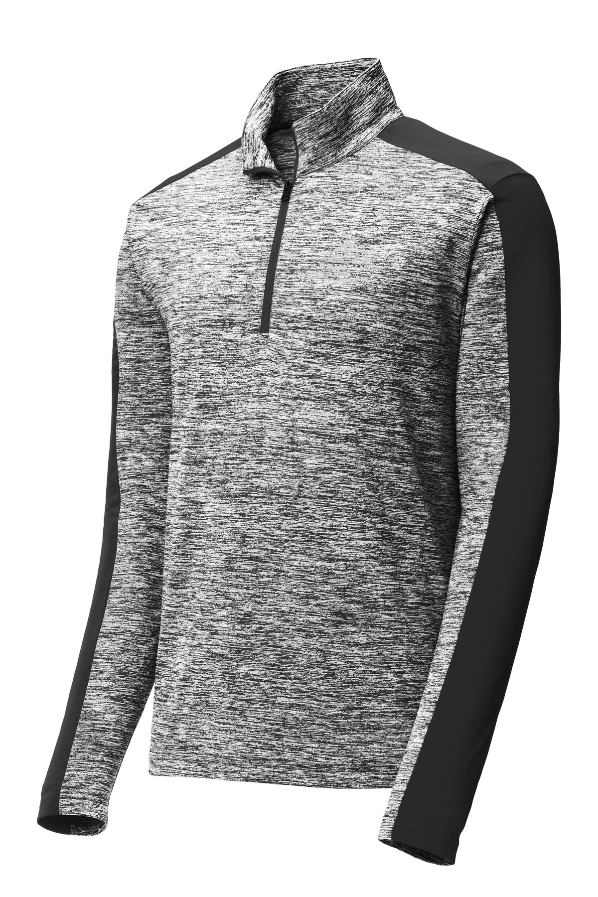 Variant Image for ST397 - Sport-Tek® PosiCharge® Electric Heather Colorblock 1/4-Zip Pullover - LMP - 1 Color - White - Website Little Mountain Printing