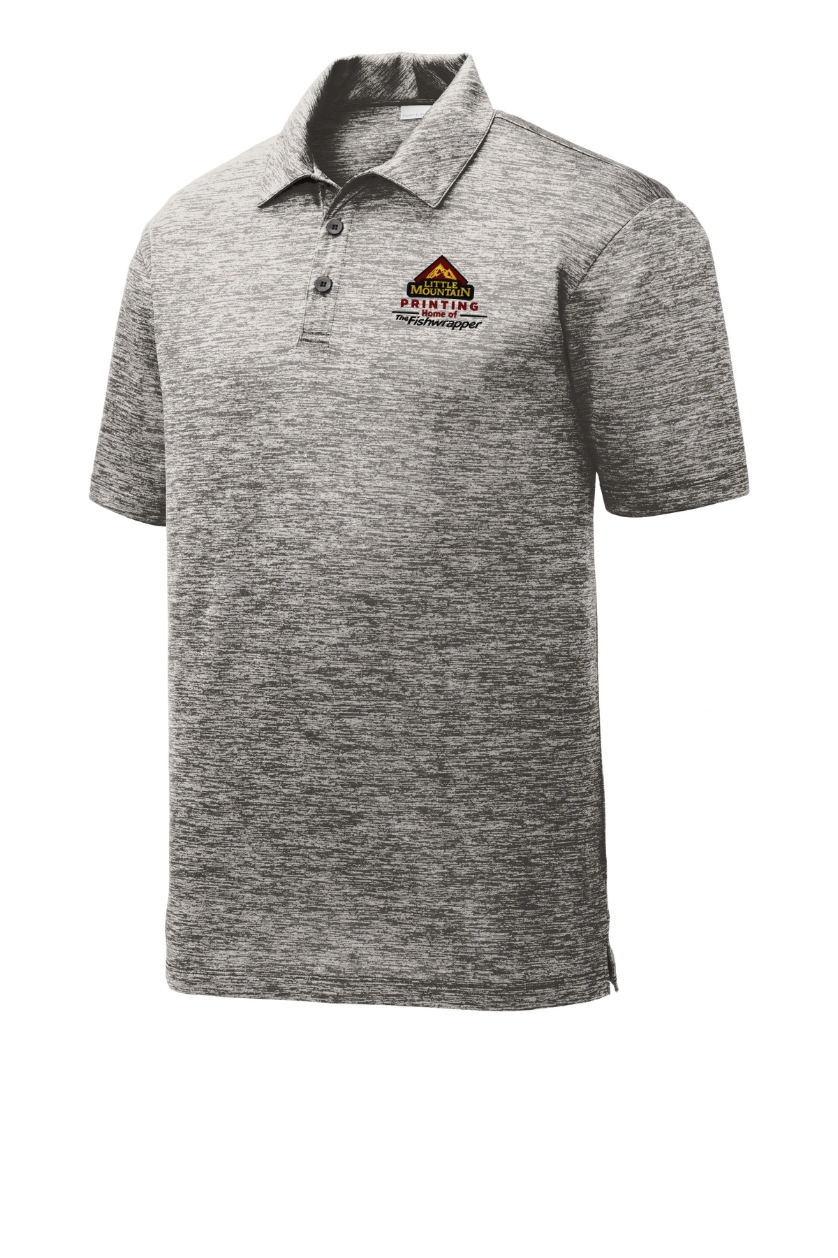 Variant Image for ST590 - Sport-Tek ® PosiCharge ® Electric Heather Polo. - LMP - 3 Color - Maroon,Black,Gold - Website Little Mountain Printing