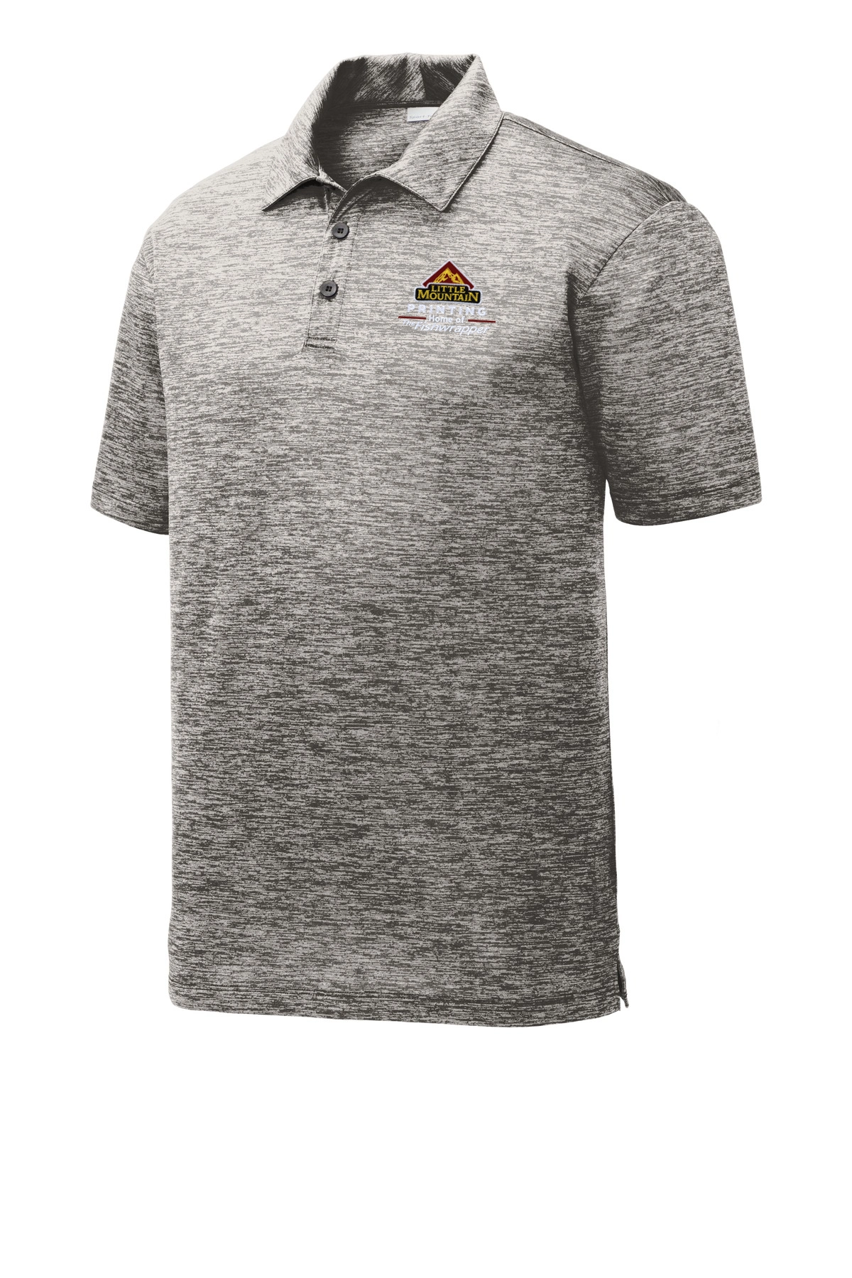Variant Image for ST590 - Sport-Tek ® PosiCharge ® Electric Heather Polo. - LMP - 3 Color - Maroon,White,Gold - Website Little Mountain Printing