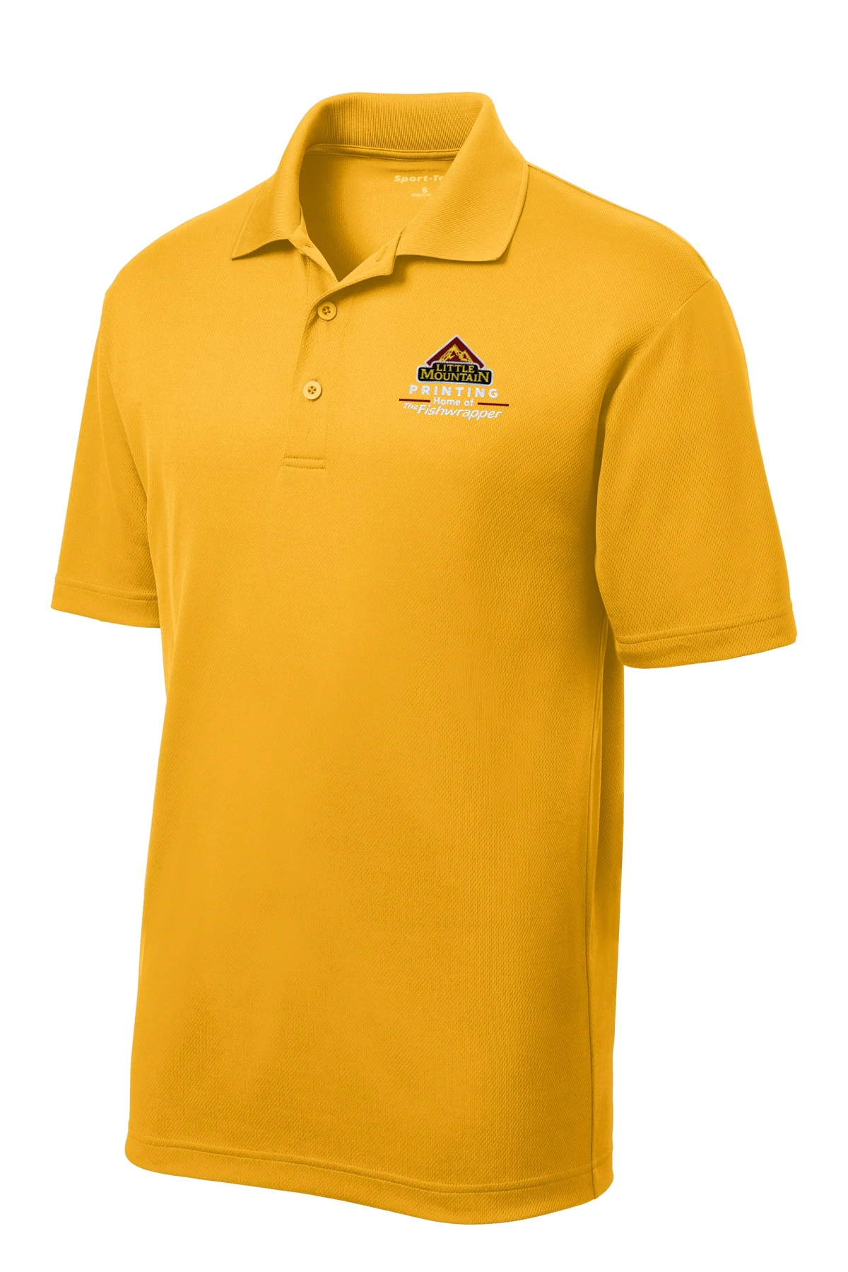 Variant Image for ST640 - Sport-Tek® PosiCharge® RacerMesh® Polo - LMP - 3 Color - Maroon,White,Gold - Website Little Mountain Printing