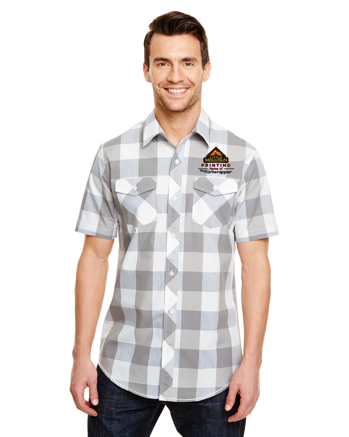 Variant Image for B9203 - Burnside - Buffalo Plaid Short Sleeve Shirt - LMP - 3 Color - Maroon,Black,Gold - Website Little Mountain Printing