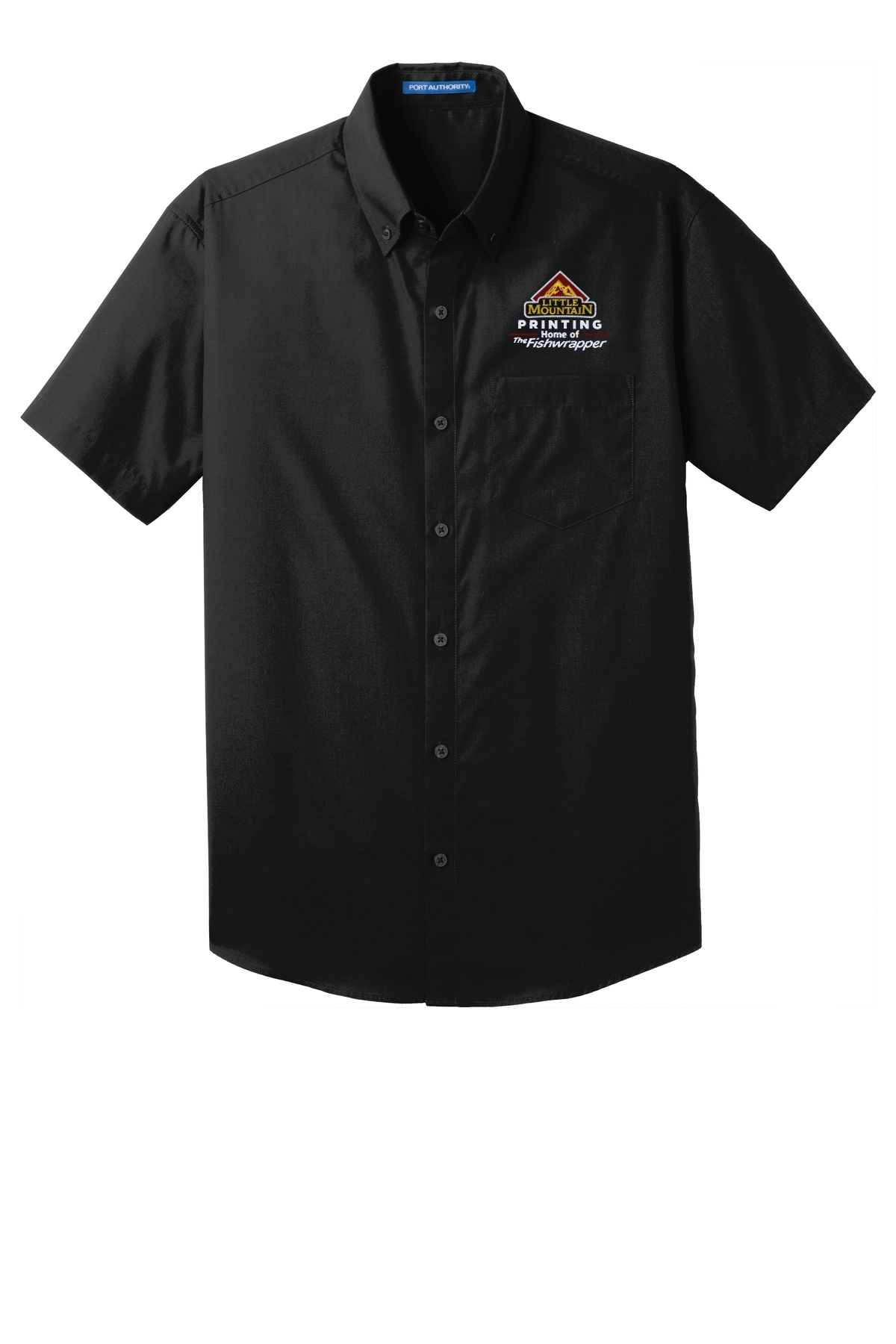 Variant Image for W101 - Port Authority® Short Sleeve Carefree Poplin Shirt - LMP - 3 Color - Maroon,White,Gold - Website Little Mountain Printing