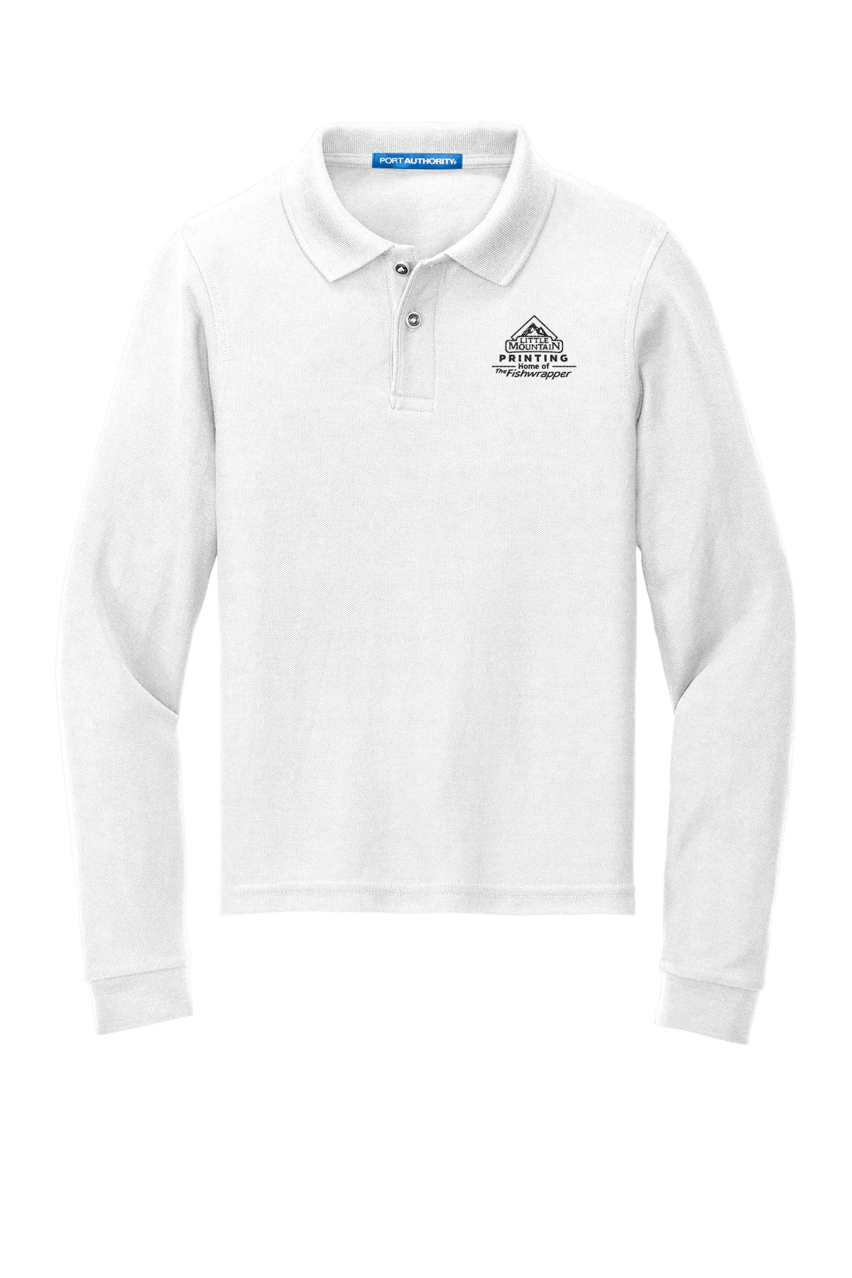 Variant Image for Y500LS - Port Authority® Youth Silk Touch™ Long Sleeve Polo - LMP - 1 Color - Black - Website Little Mountain Printing