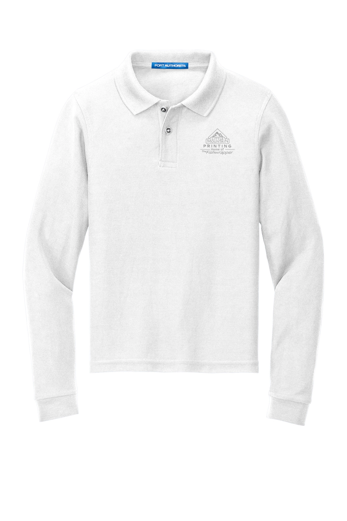 Variant Image for Y500LS - Port Authority® Youth Silk Touch™ Long Sleeve Polo - LMP - 1 Color - Two Tone - Website Little Mountain Printing