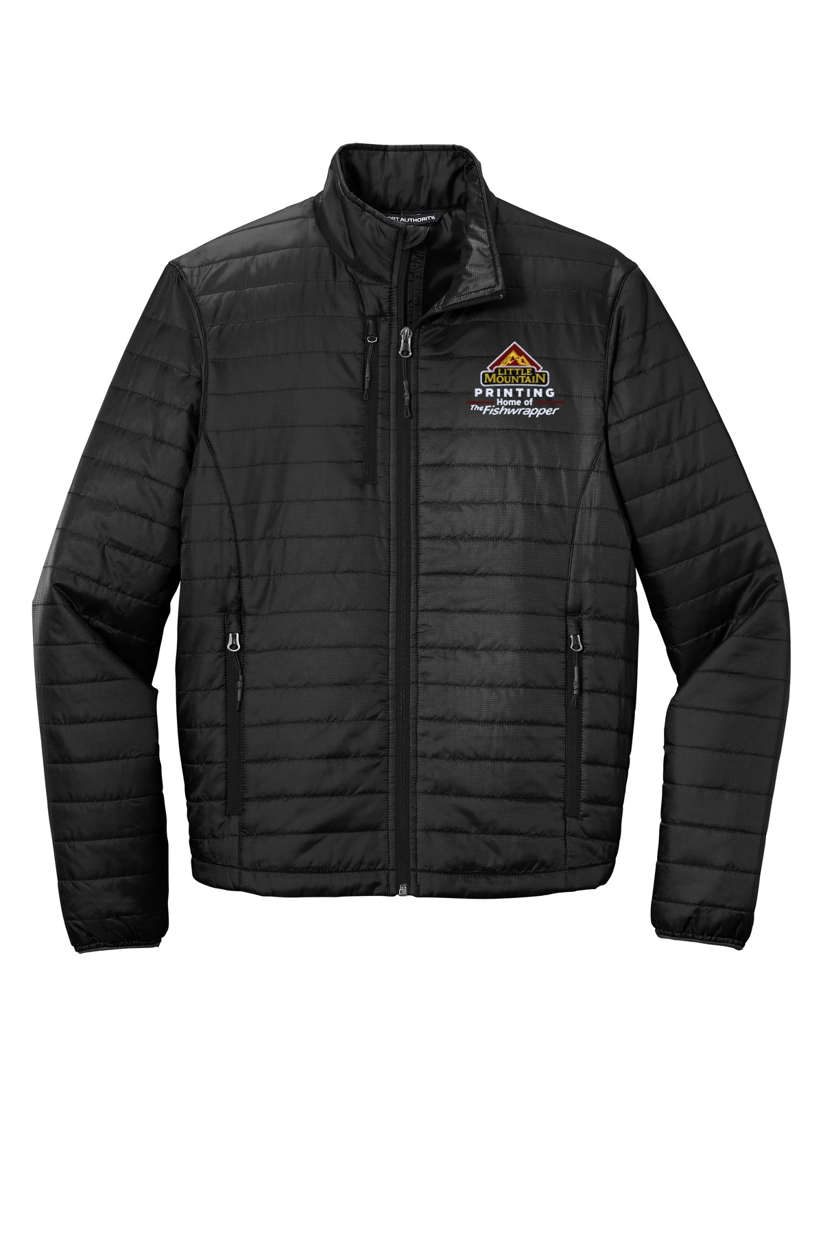 Variant Image for J850 - Port Authority ® Packable Puffy Jacket - LMP - 3 Color - Maroon,White,Gold - Website Little Mountain Printing