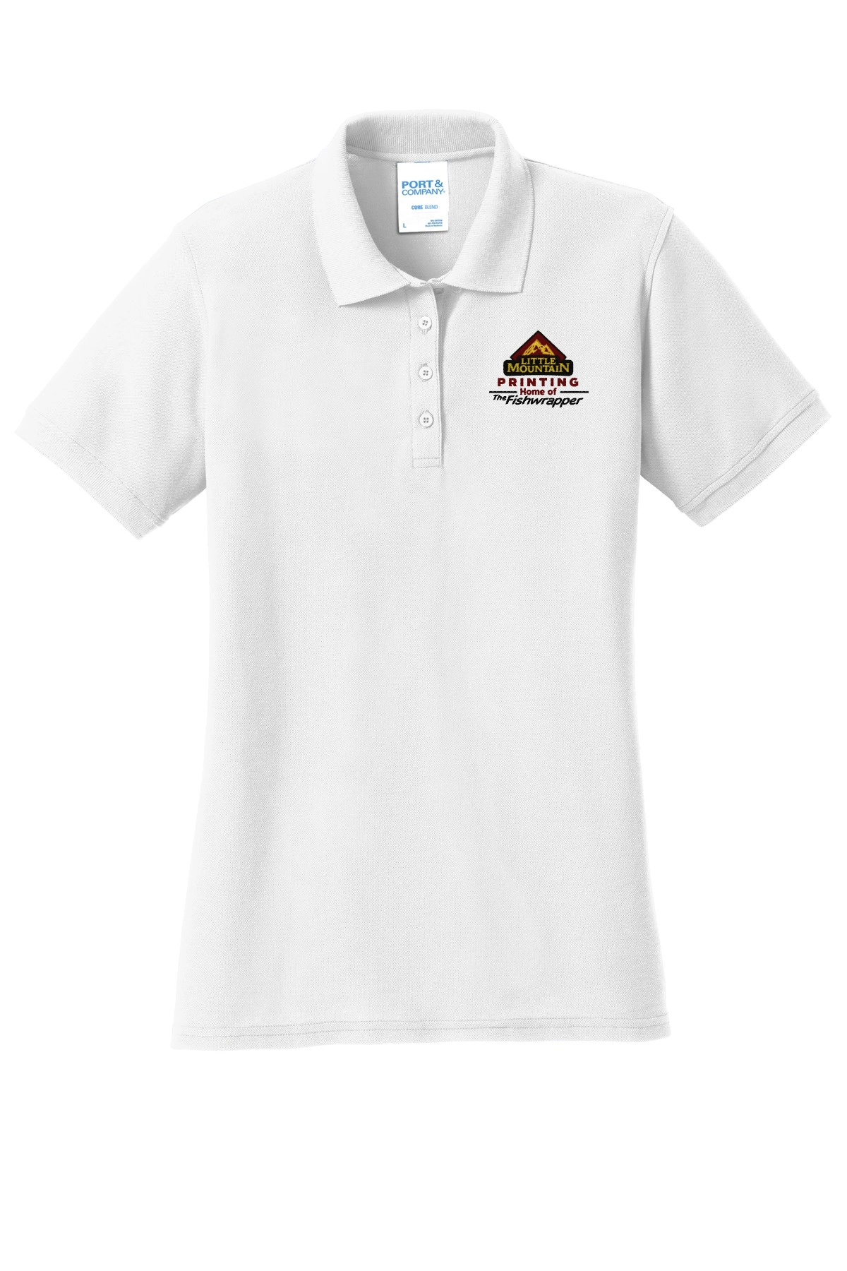 Variant Image for LKP155 - Port & Company® Women's Core Blend Pique Polo - LMP - 3 Color - Maroon,Black,Gold - Website Little Mountain Printing