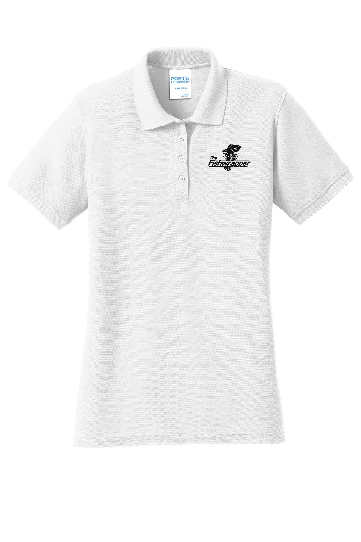 Variant Image for LKP155 - Port & Company® Women's Core Blend Pique Polo - FW - 1 Color Black - Website Little Mountain Printing